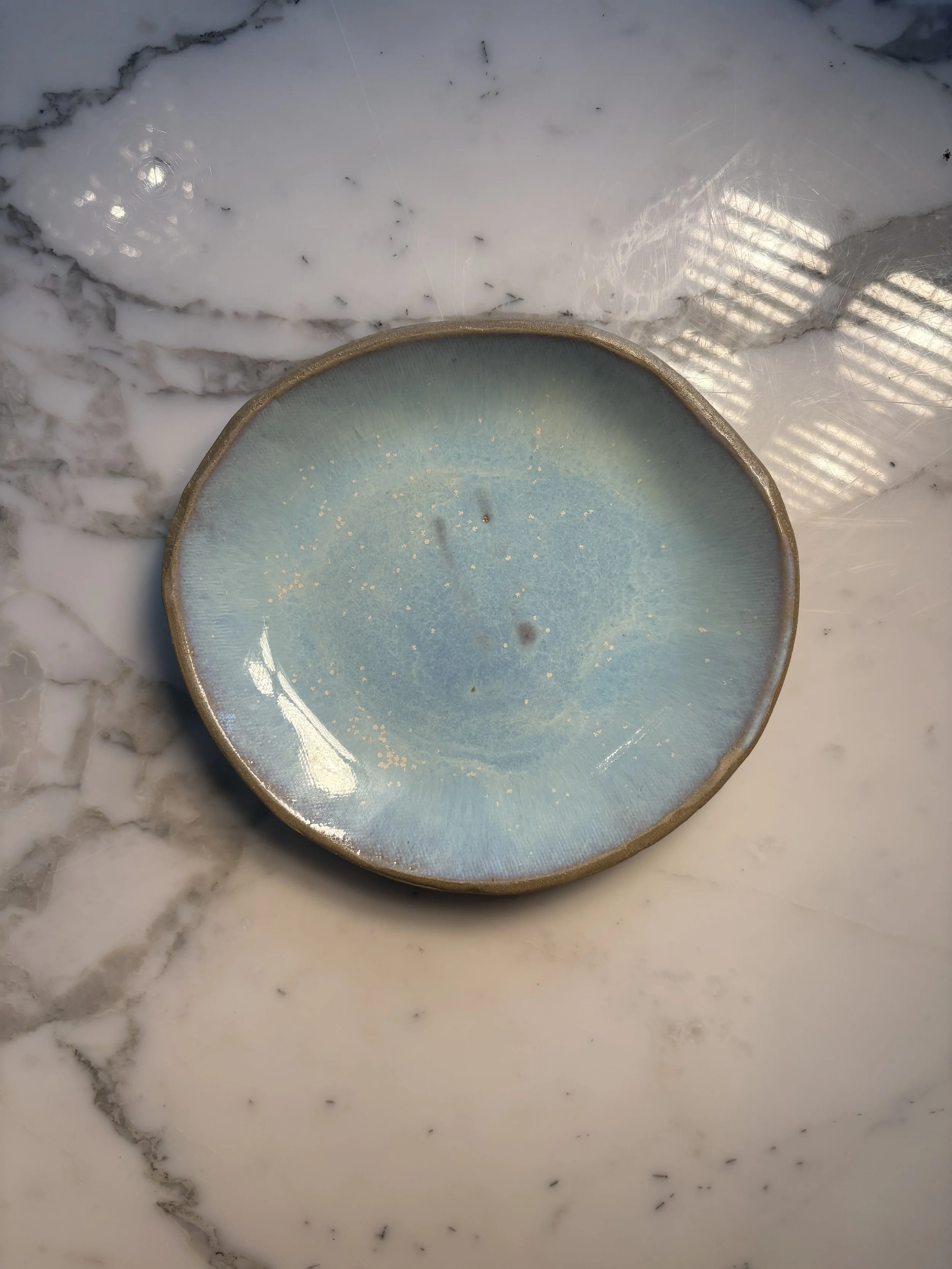 Hors D'oeuvre Plate in Rainbow Moonstone