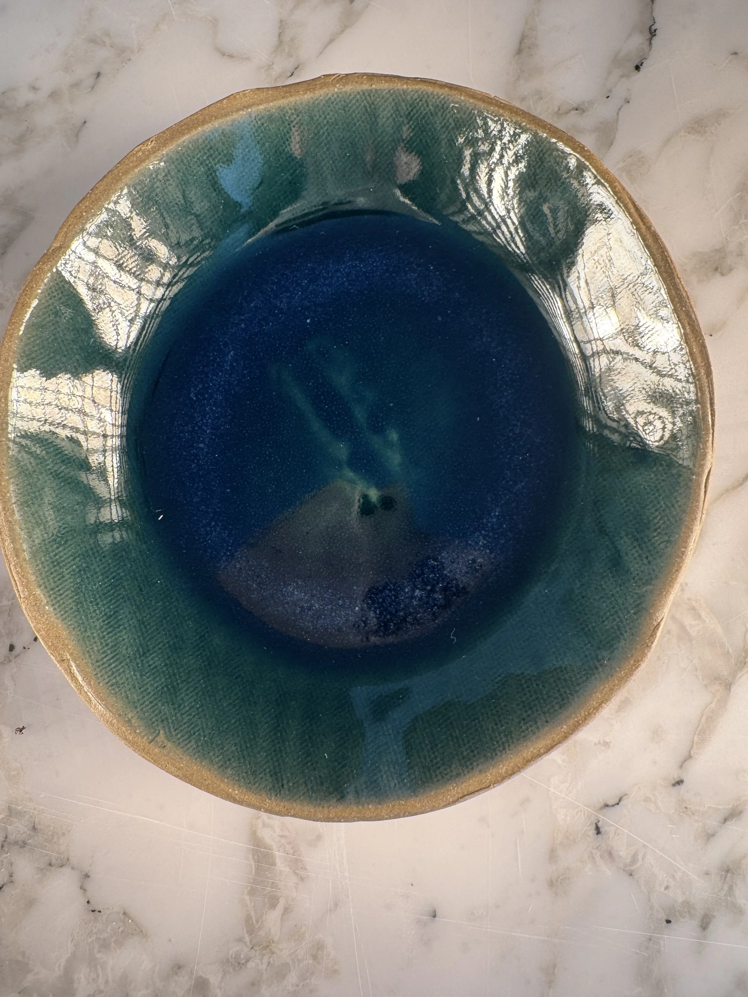 Hors D'oeuvre Plate in Blue/Green Spinel