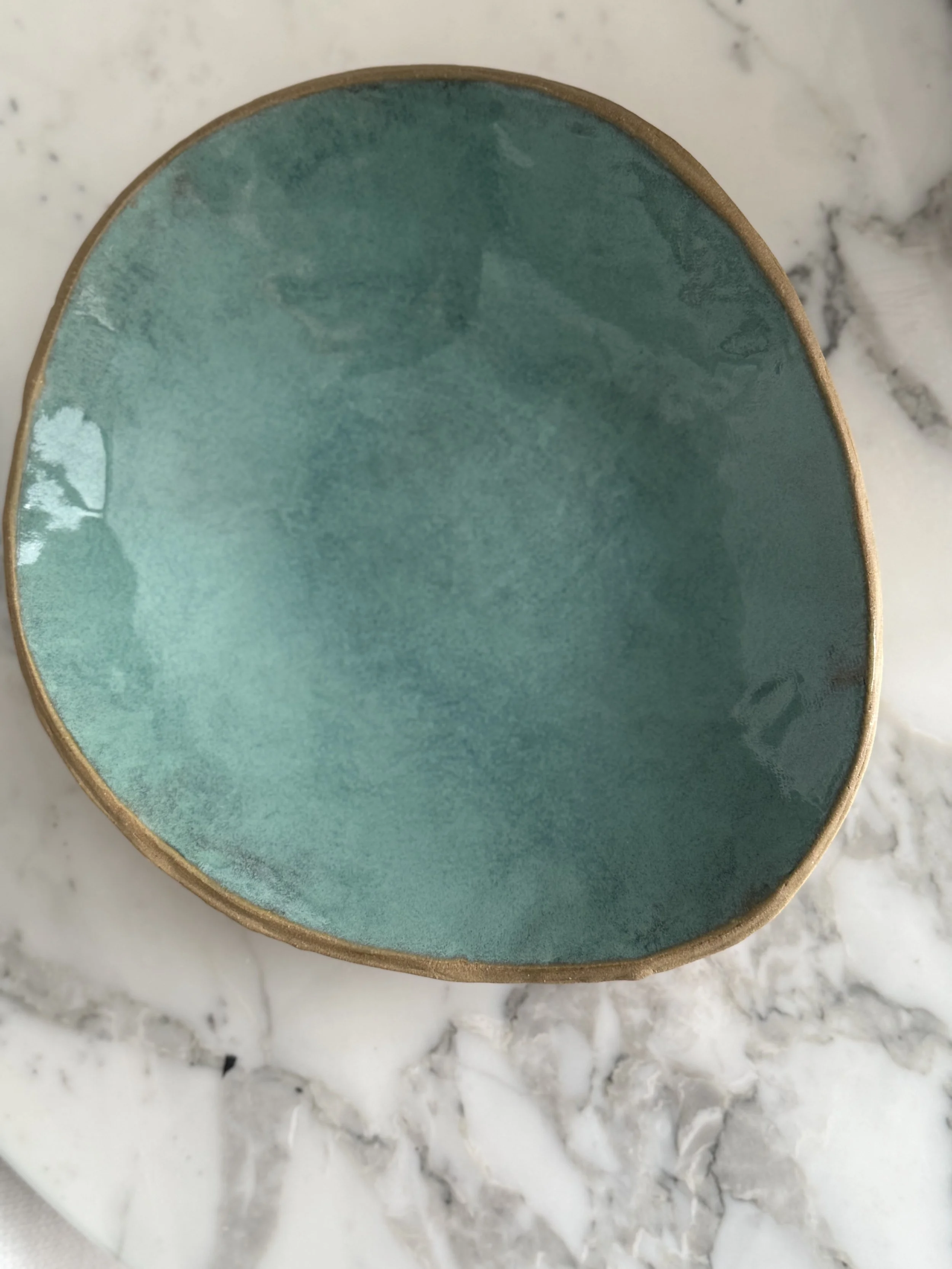 Pasta Bowl in Teal Peridot