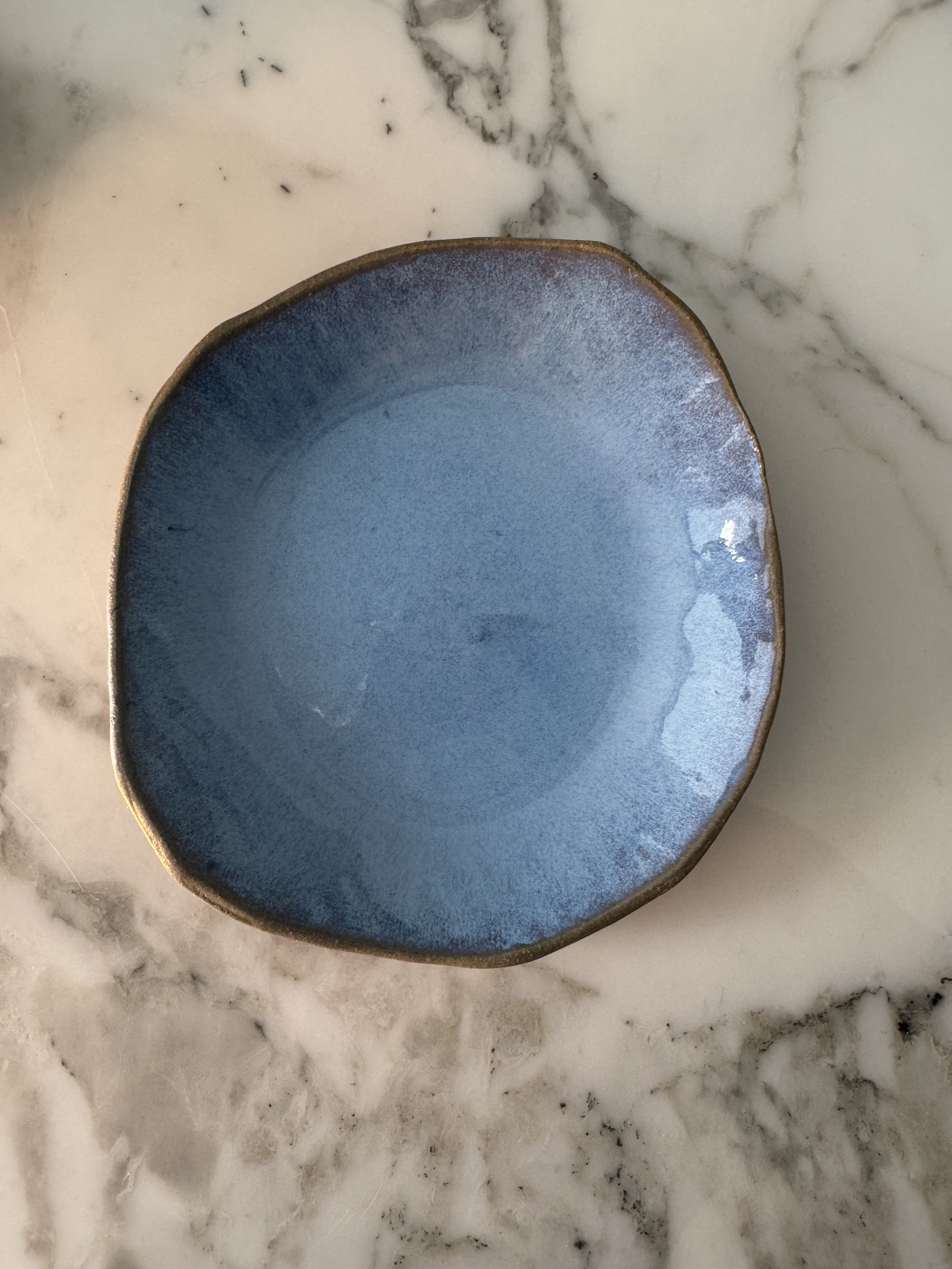Hors D'oeuvre Plate in Blue Chalcedony