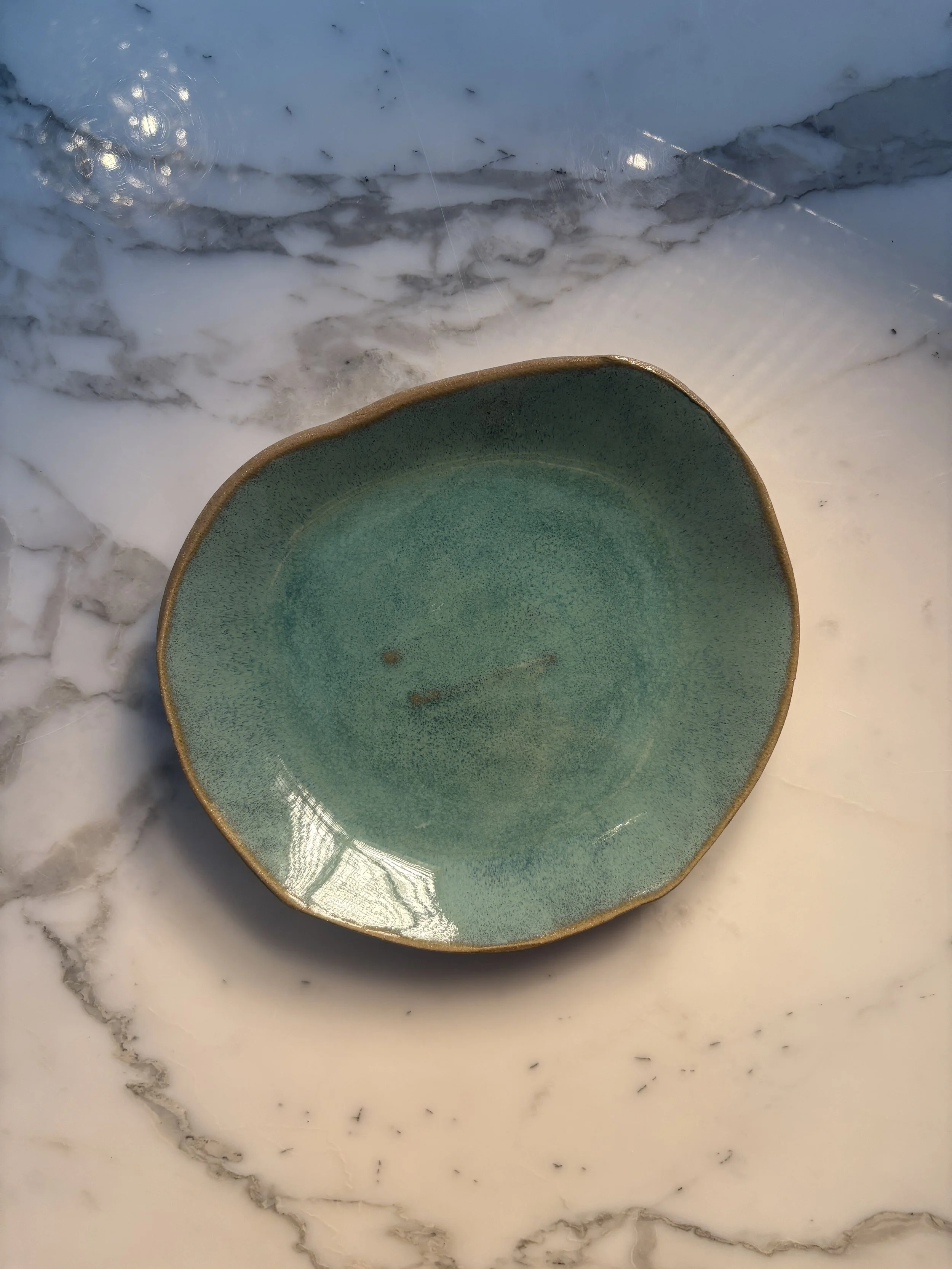 Hors D'oeuvre Plate in Teal Peridot