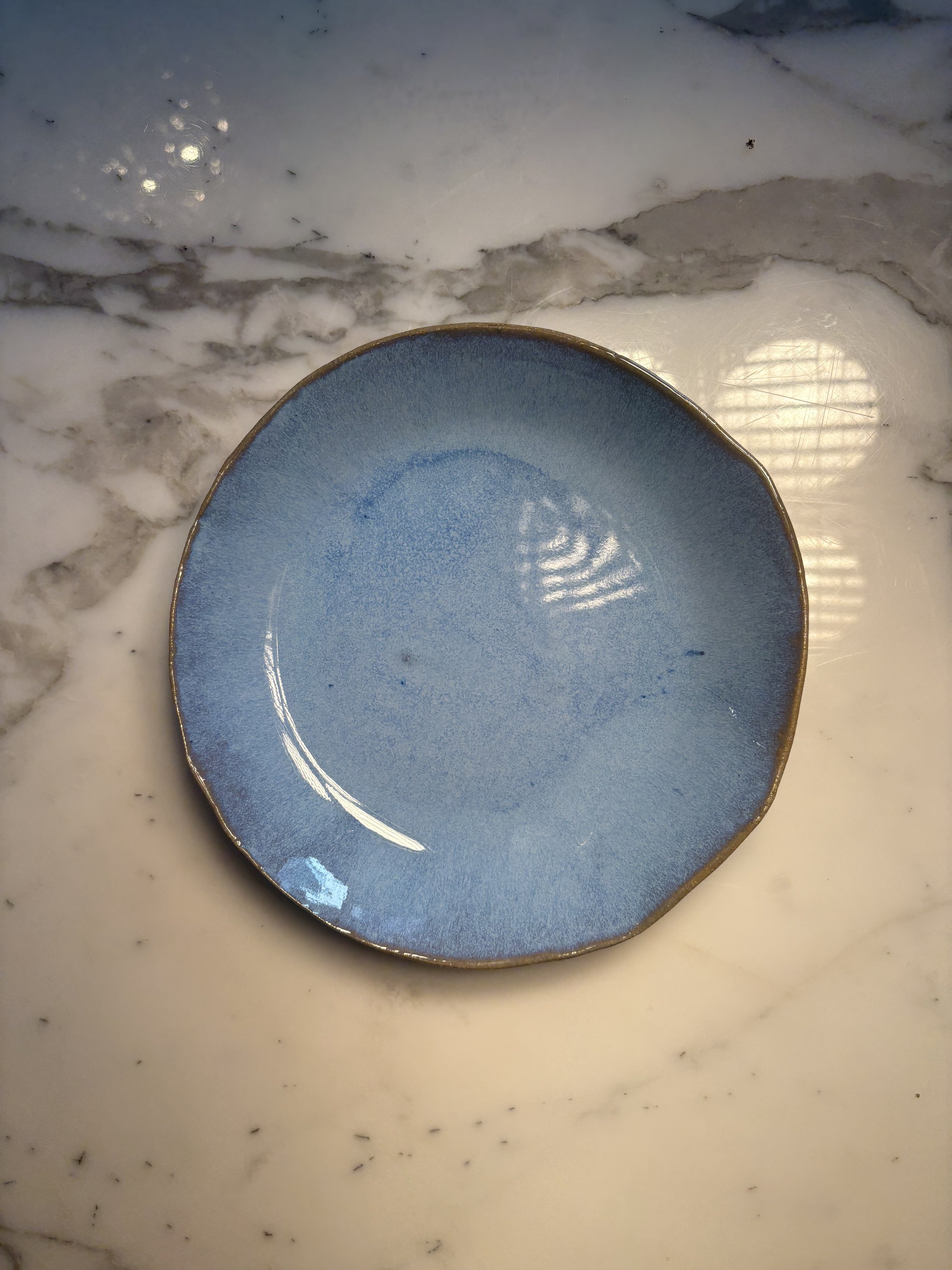 Hors D'oeuvre Plate in Blue Chalcedony
