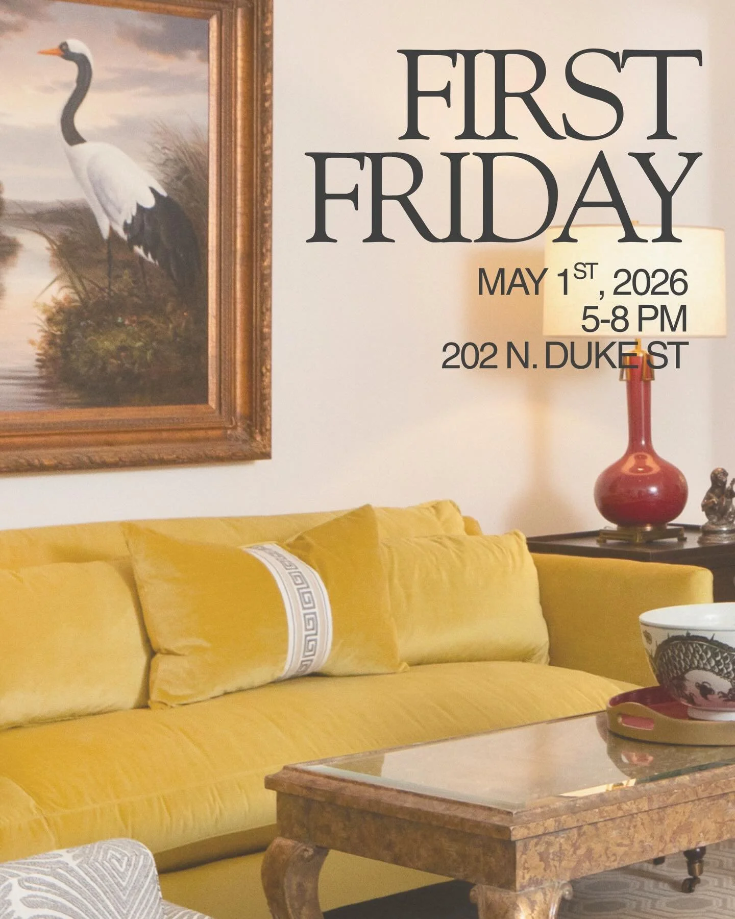 Join us at David Lyall Home &amp; Design this First Friday from 5&ndash;8 PM. Sip, shop, and stroll through our newest arrivals. We can&rsquo;t wait to see you!

#FirstFriday #InteriorDesign #DavidLyallHome