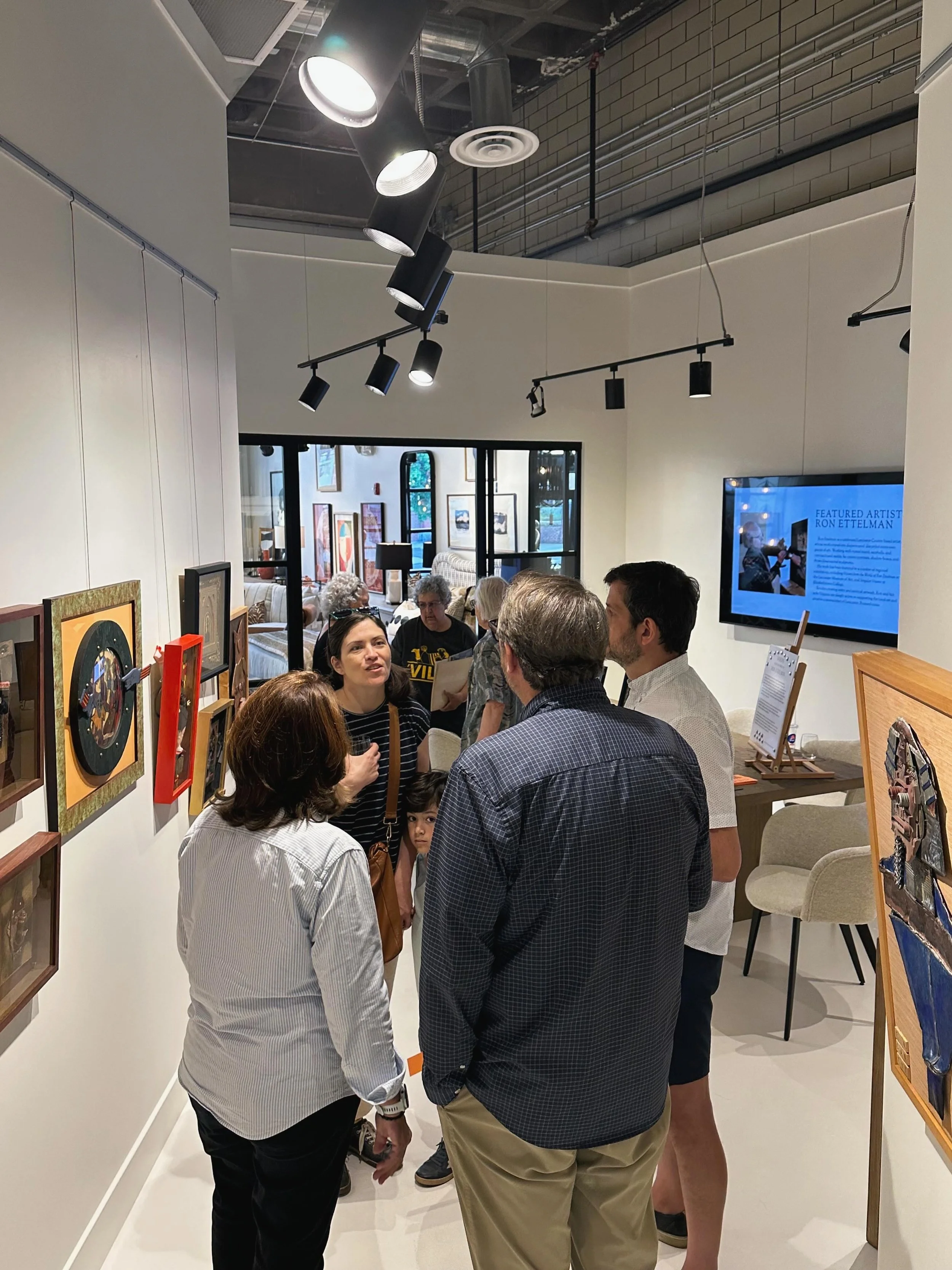 Surrounded by old friends and new, the showroom was filled with incredible energy last night at the opening of Spontaneous Creations by Ron Ettelman. Ron&rsquo;s work will be on view through the end of June. Thank you to everyone who joined us and he