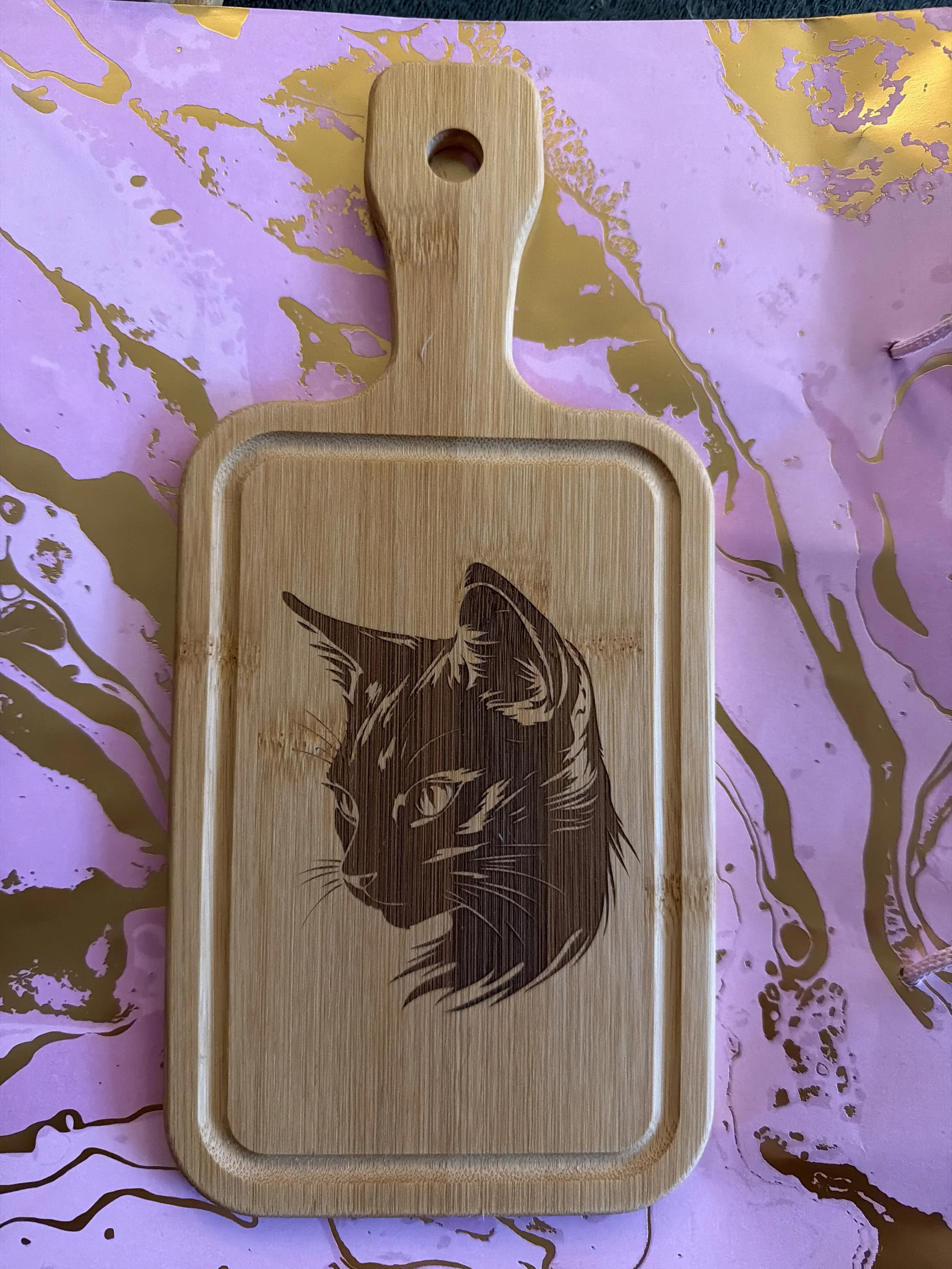 Black Cat Chopping Board