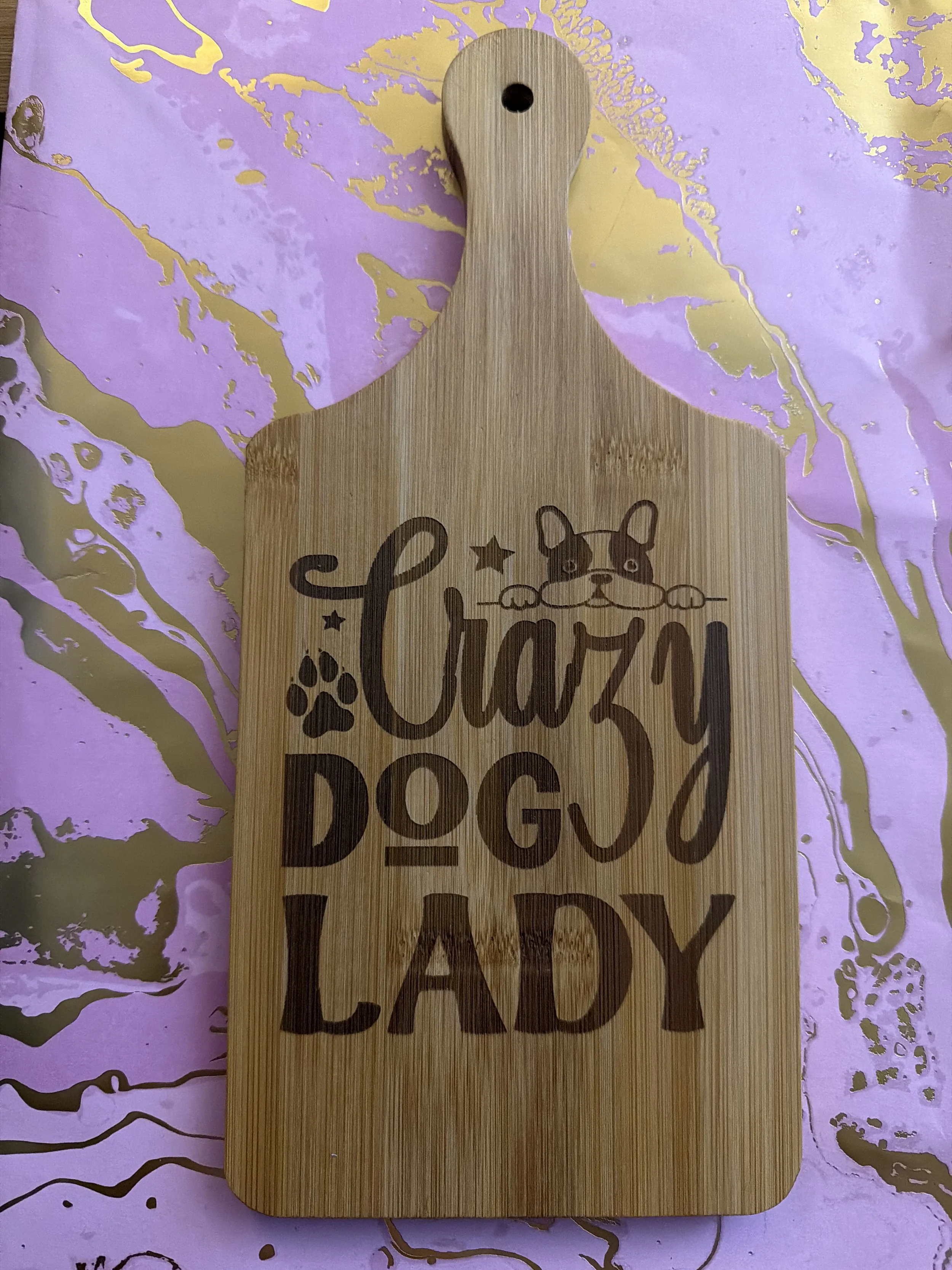 Crazy Dog Lady Chopping Board