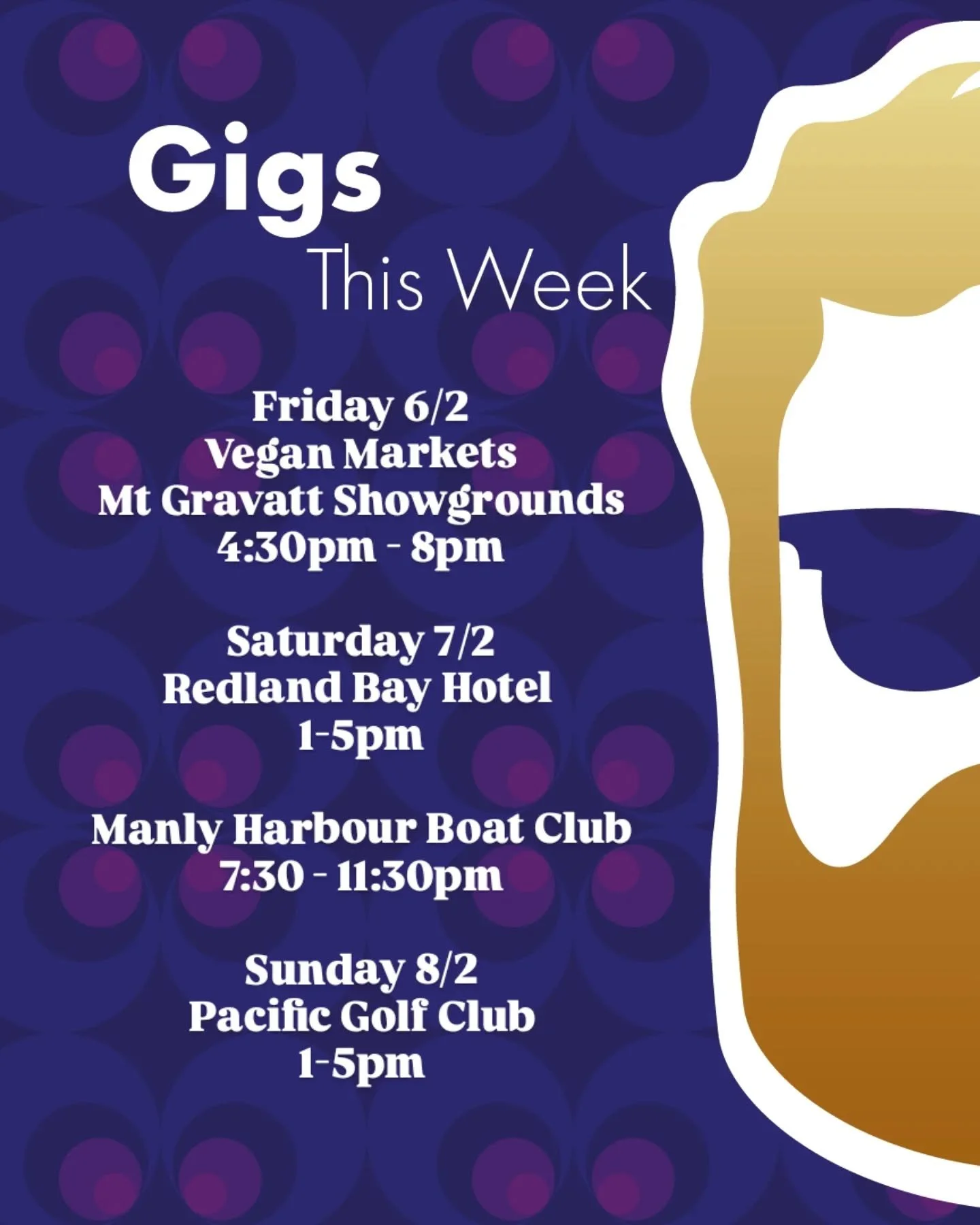 Bit late with the post but here's this week's gigs!
