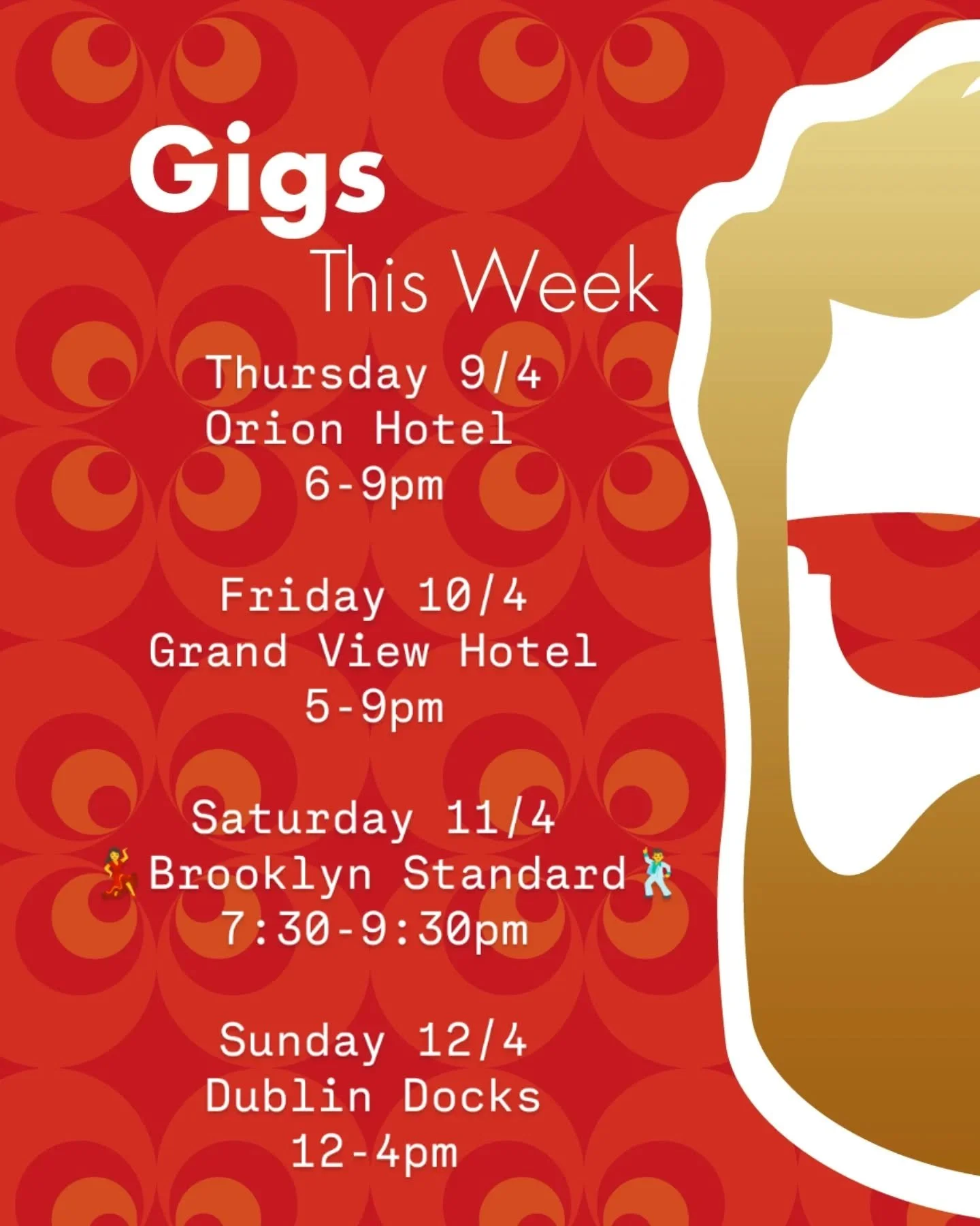 This week's gigs 🎉

Excited to be back at @brooklynstandard this Saturday for an evening of dancing before @paperlaneband take us late into the night!