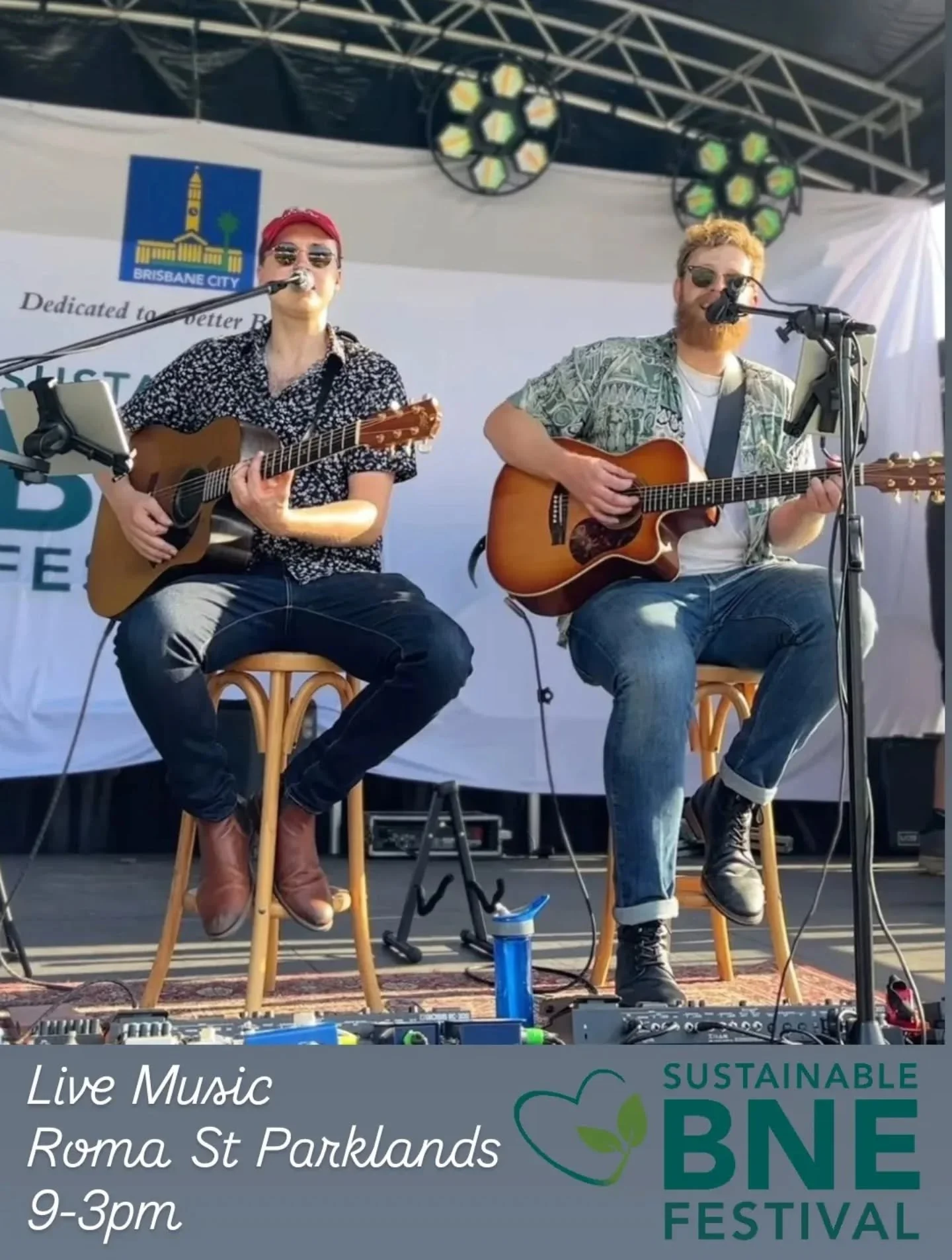 @lochiematthewsmusic and I are back for the @sustainablebne Festival tomorrow, @romastreetparkland from 9am!  Come catch us between Bluey!