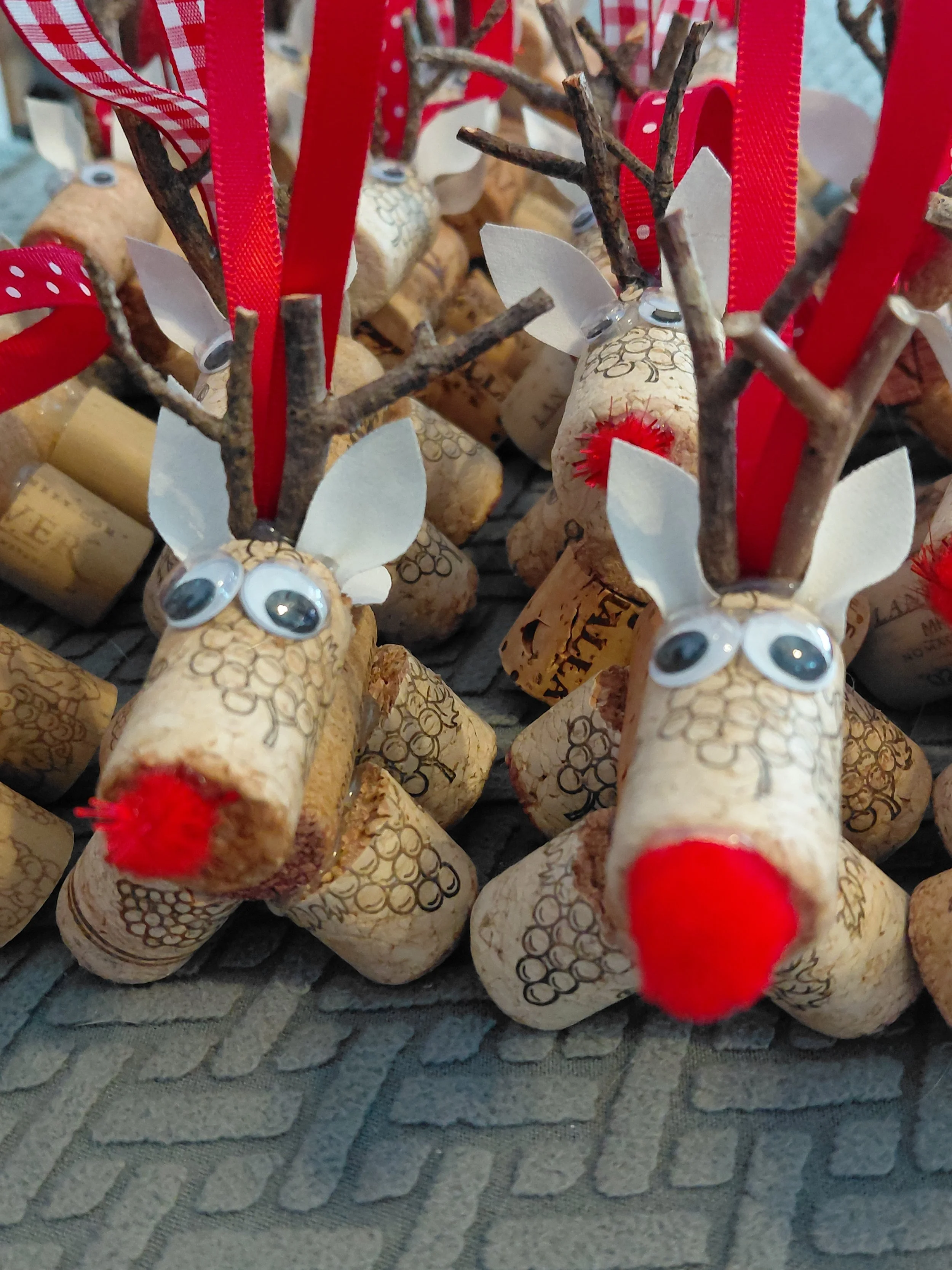 Cork Reindeer Ornaments