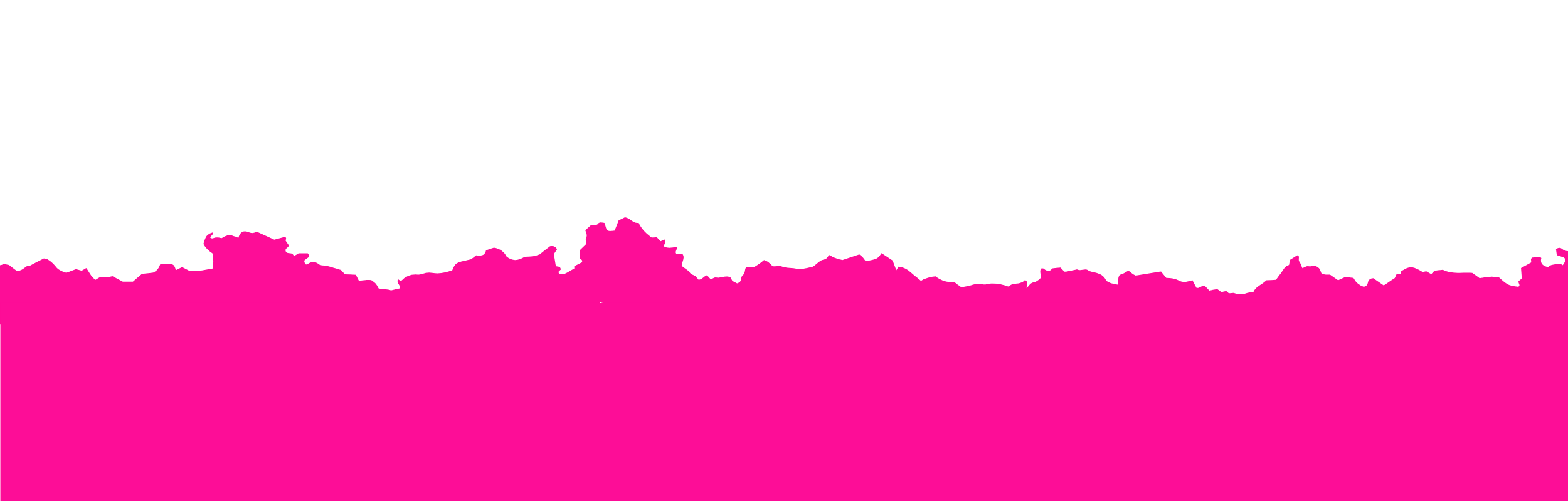 Bright pink ripped paper edging.