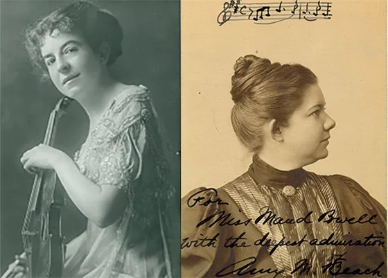 Maude Powell (left), who Amy Beach (right)