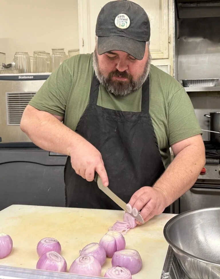 Chef Cutting Onions