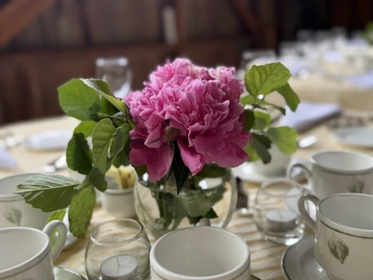Flower on Set Table