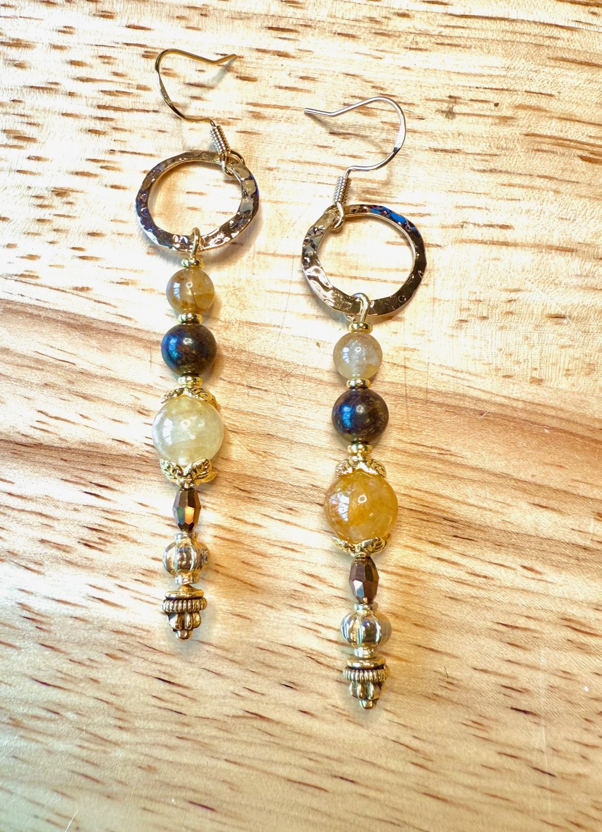 Citrine Column Earrings