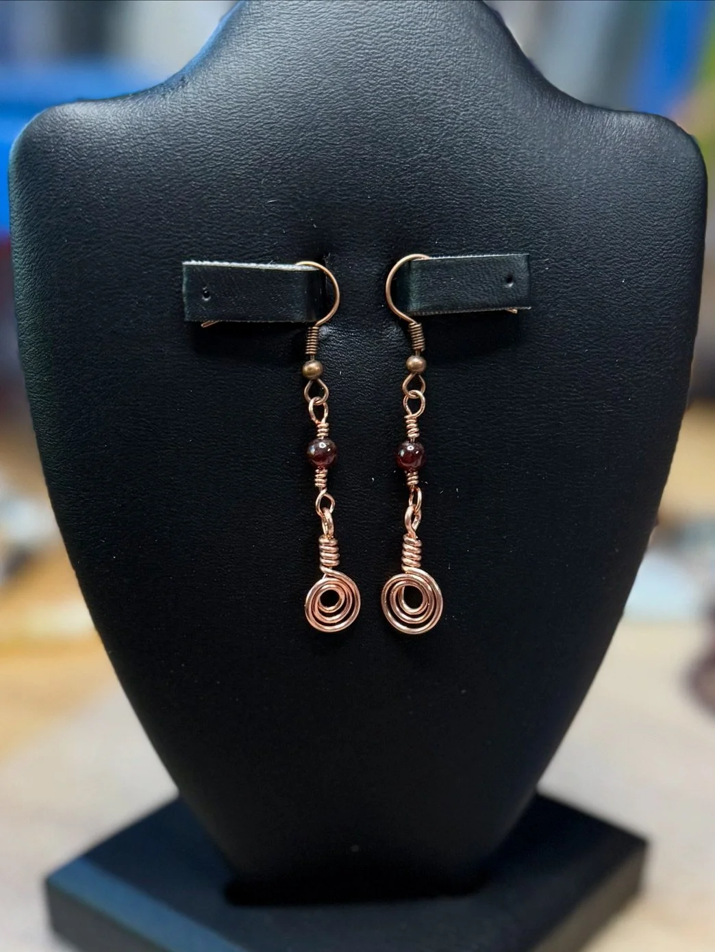 Garnet and Copper Spiral