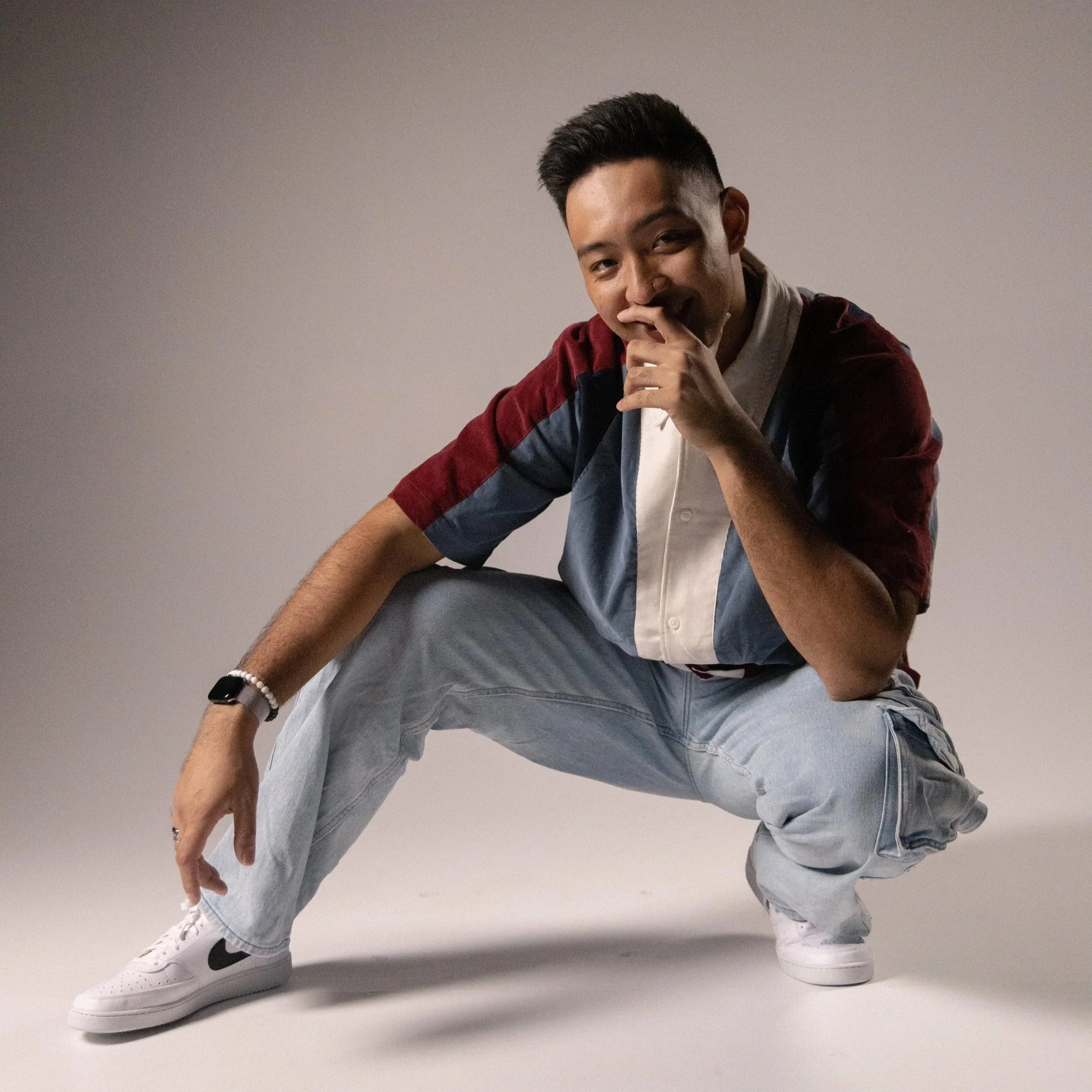 Creative studio portrait session photographed by an Oahu portrait photographer