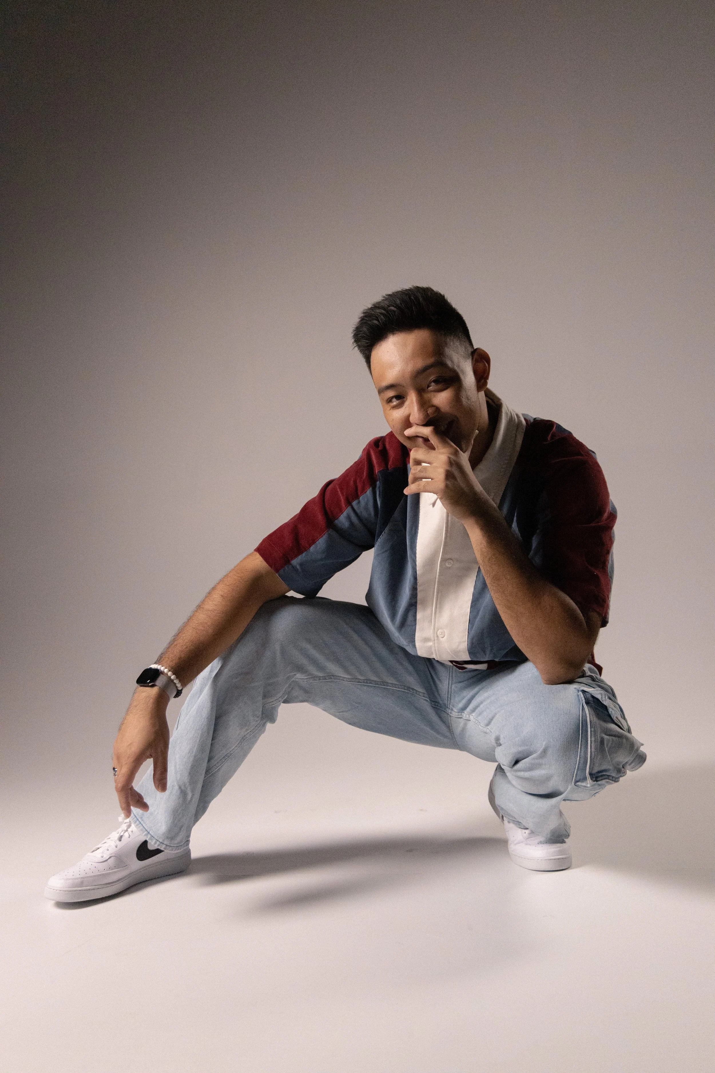 Creative studio portrait session photographed by an Oahu portrait photographer