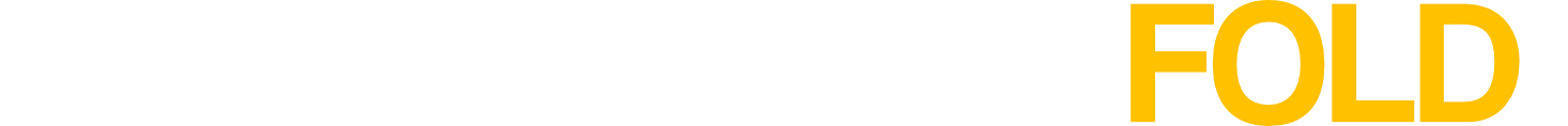 Text on a black background that reads, 'MONEY DON'T FOLD' with 'MONEY' and 'DONT' in white and 'FOLD' in yellow.