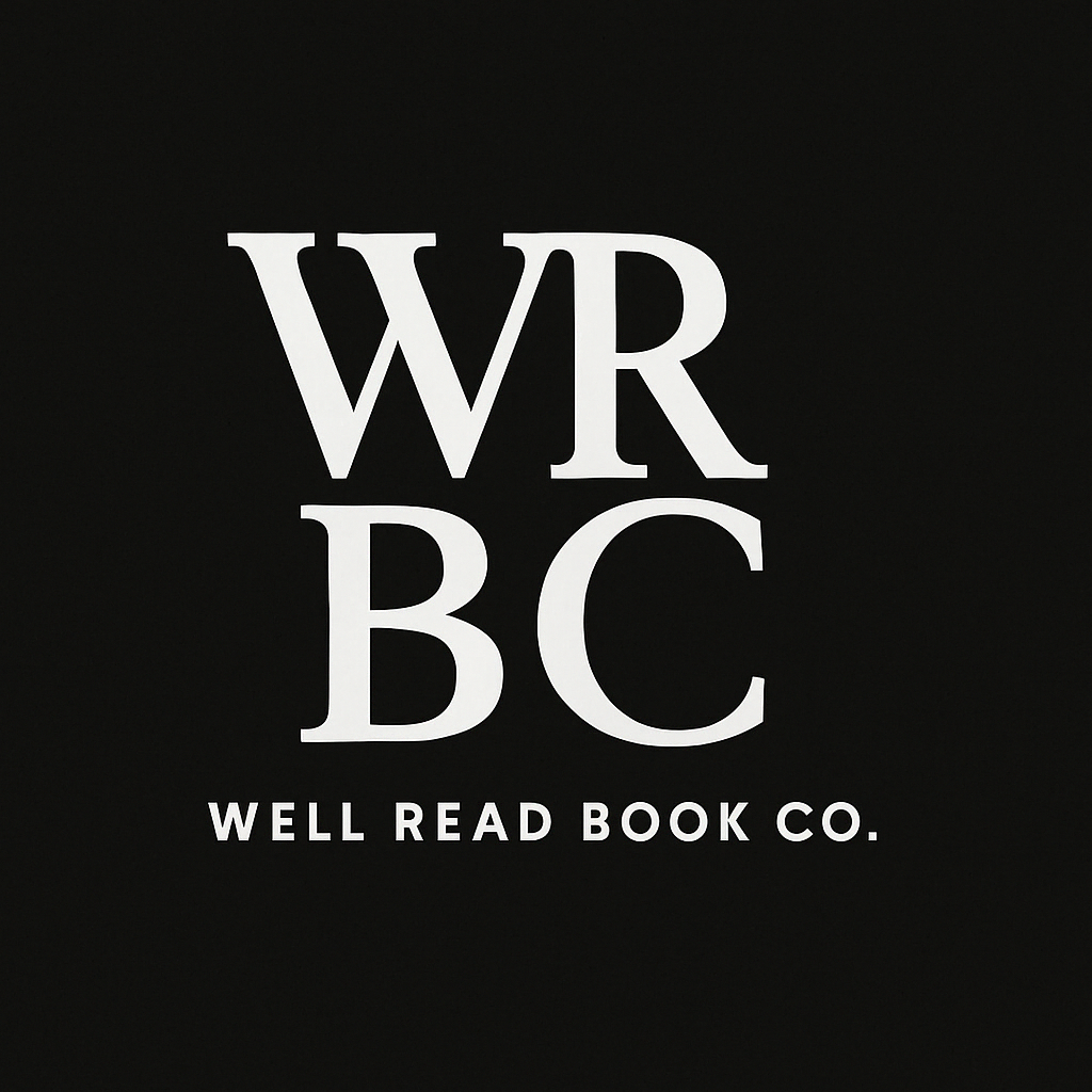 Black background with large white letters 'WRBC' and smaller text 'WELL READ BOOK CO.' underneath.