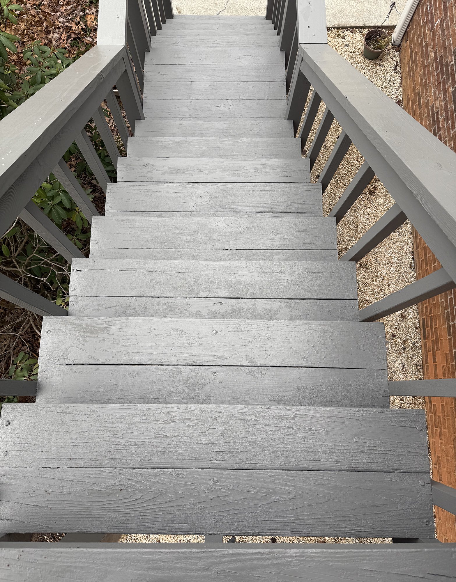 Sharp's Painting, LLC, WNC: freshly washed and painted stairs