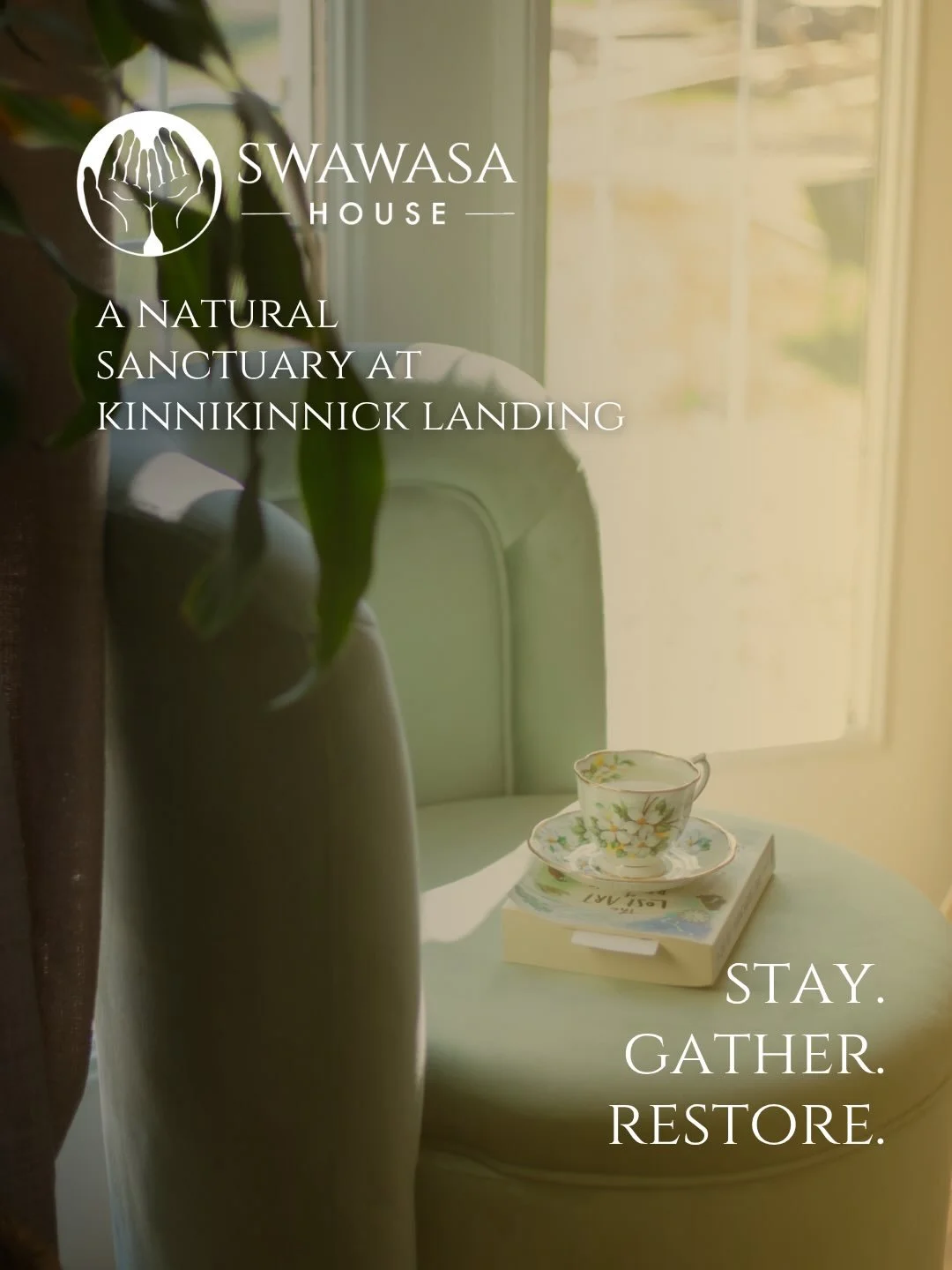 Swawasa House 🌿 A quiet place to slow down, rest deeply, and spend time close to the land.

Held within Kinnikinnick Landing, Swawasa is a space for overnight stays, private gatherings, creative time and more &mdash; surrounded by nature.

Now booki
