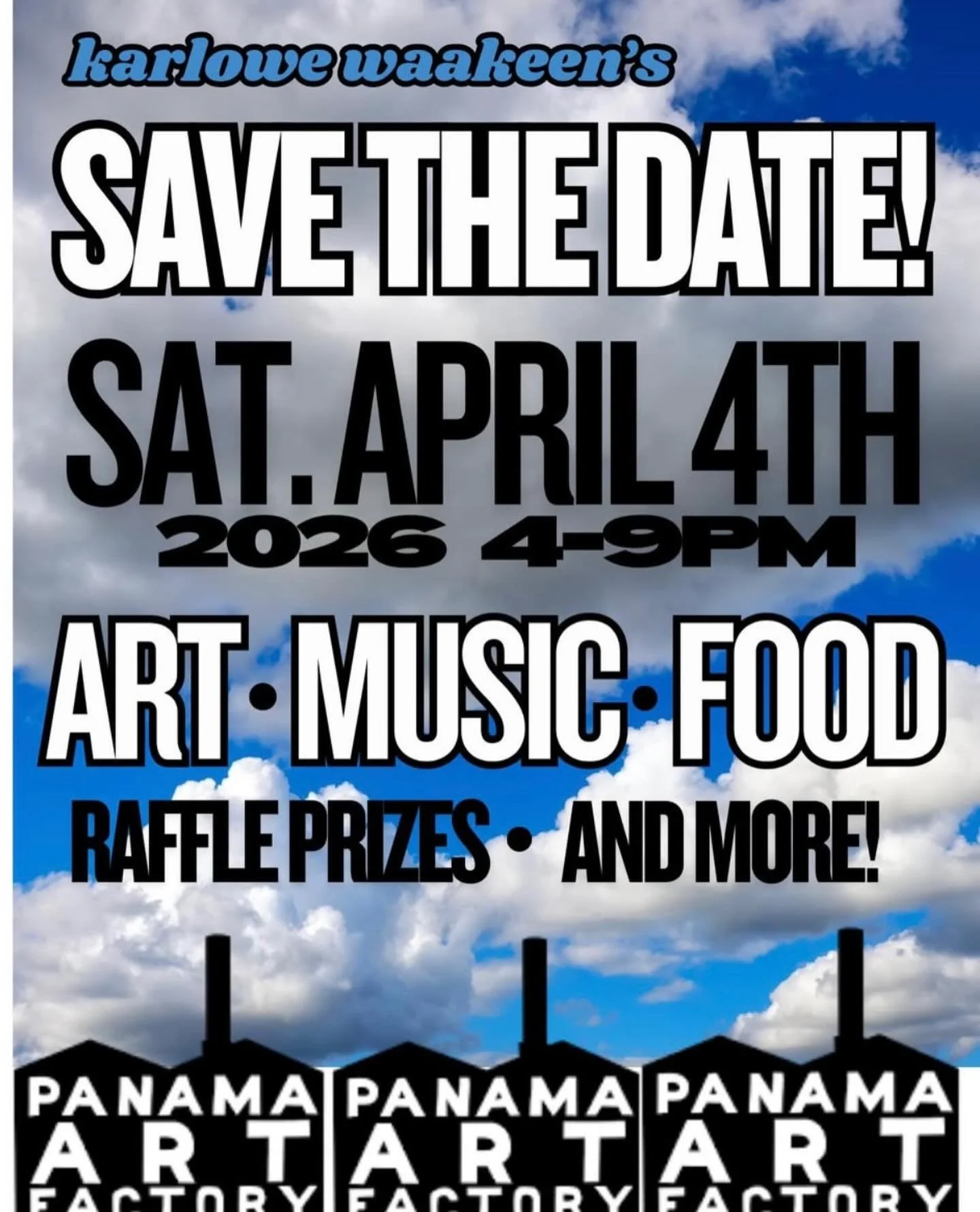 It&rsquo;s ON 🌌🐦&zwj;⬛ 4/4/26. Art show and band in the gallery, and food trucks in the green space. 4421 24th Street