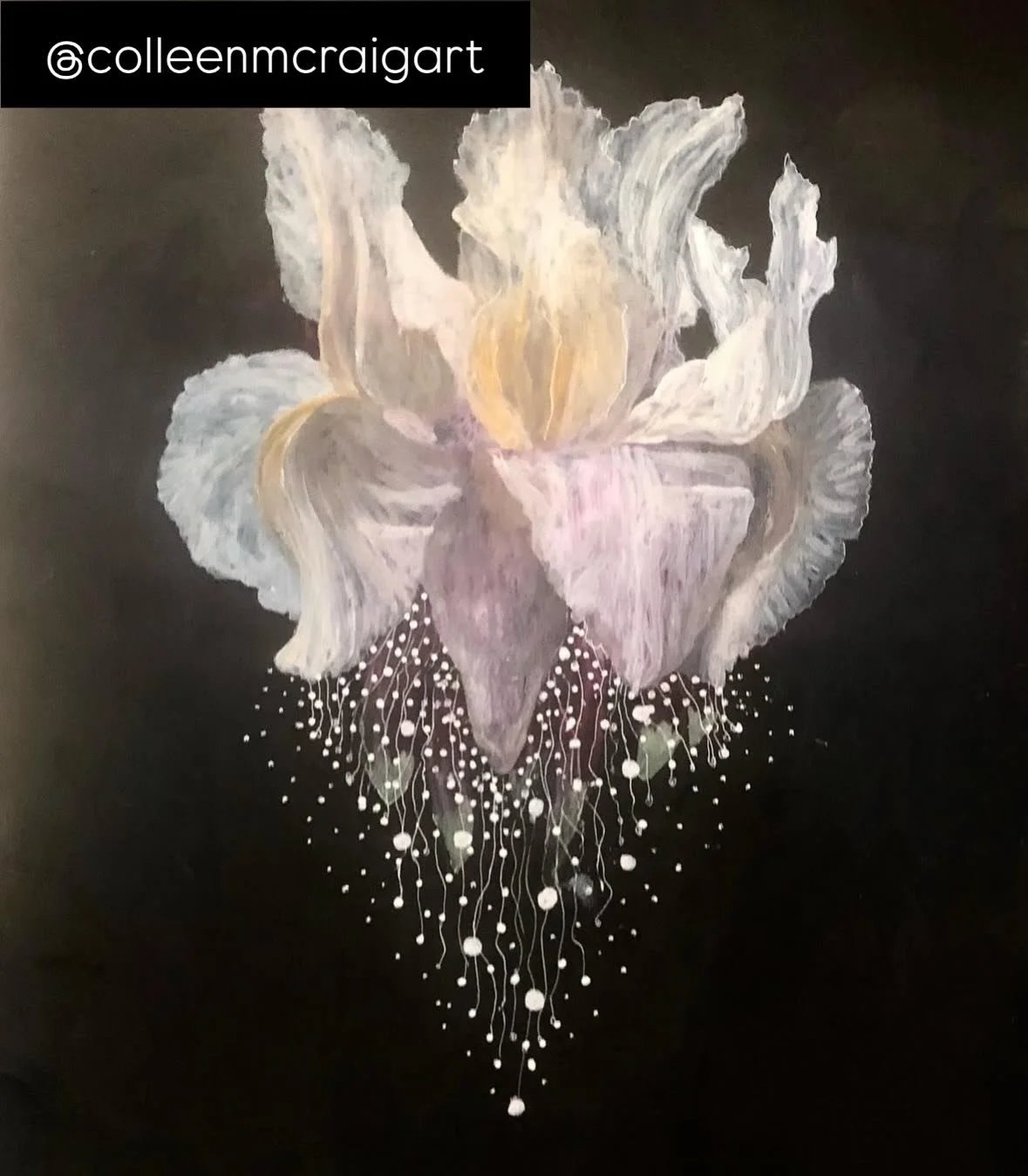 Wednesday ART AT THE FACTORY: Another Panama OG, Colleen Craig @colleenmcraigart , back for her second stint here. Always such beautiful and heartfelt paintings. 🩵✨✨🌔