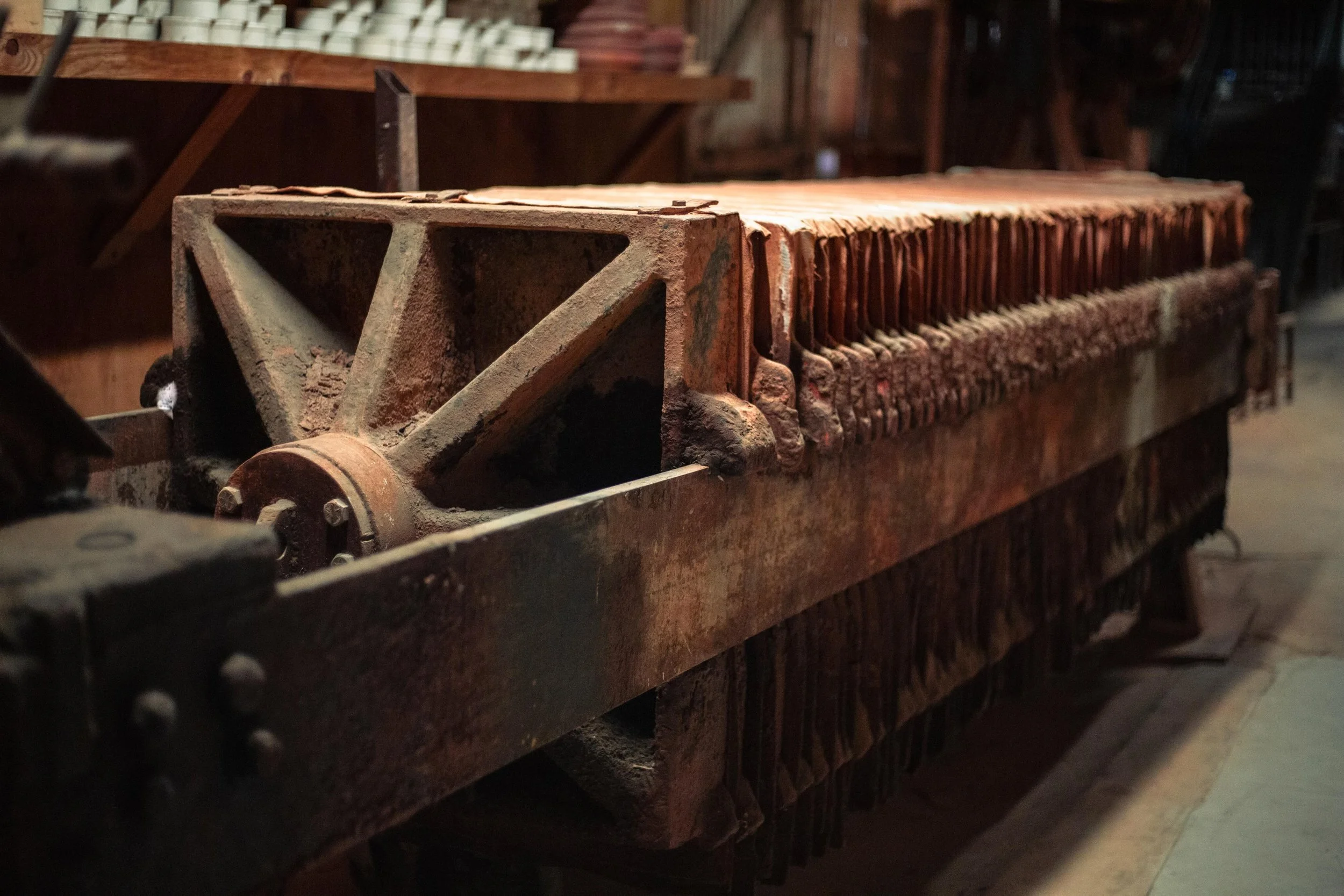 Original Filter Press at the Factory! Panama Pottery was established in 1913 and remains one of Sac&rsquo;s last historic buildings. Today 15 artists work on site.  @panama.art.factory Check our website for a historical tour: www.ArtFactorySac.com