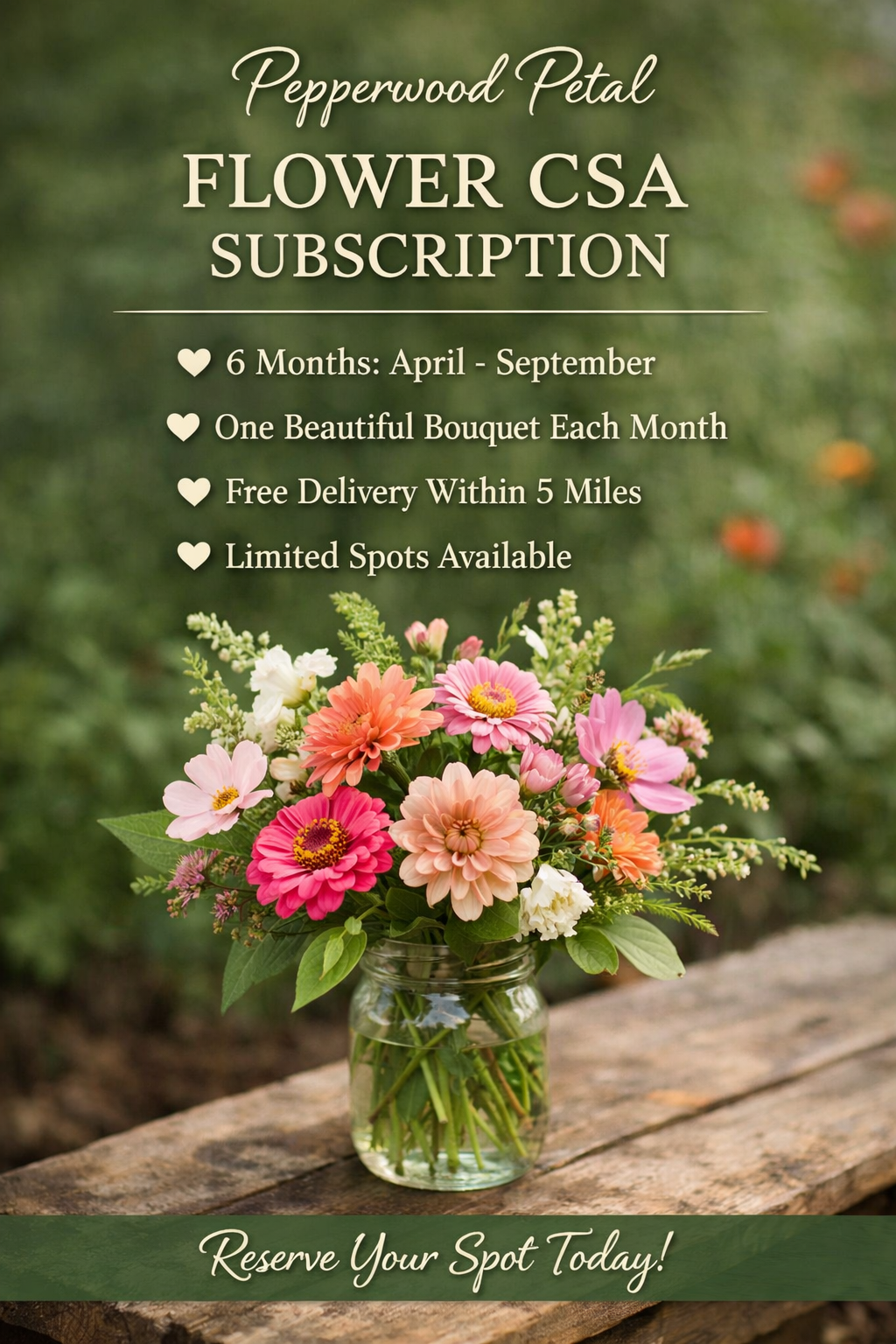 Monthly Flower Bouquet Subscription (Flower CSA)