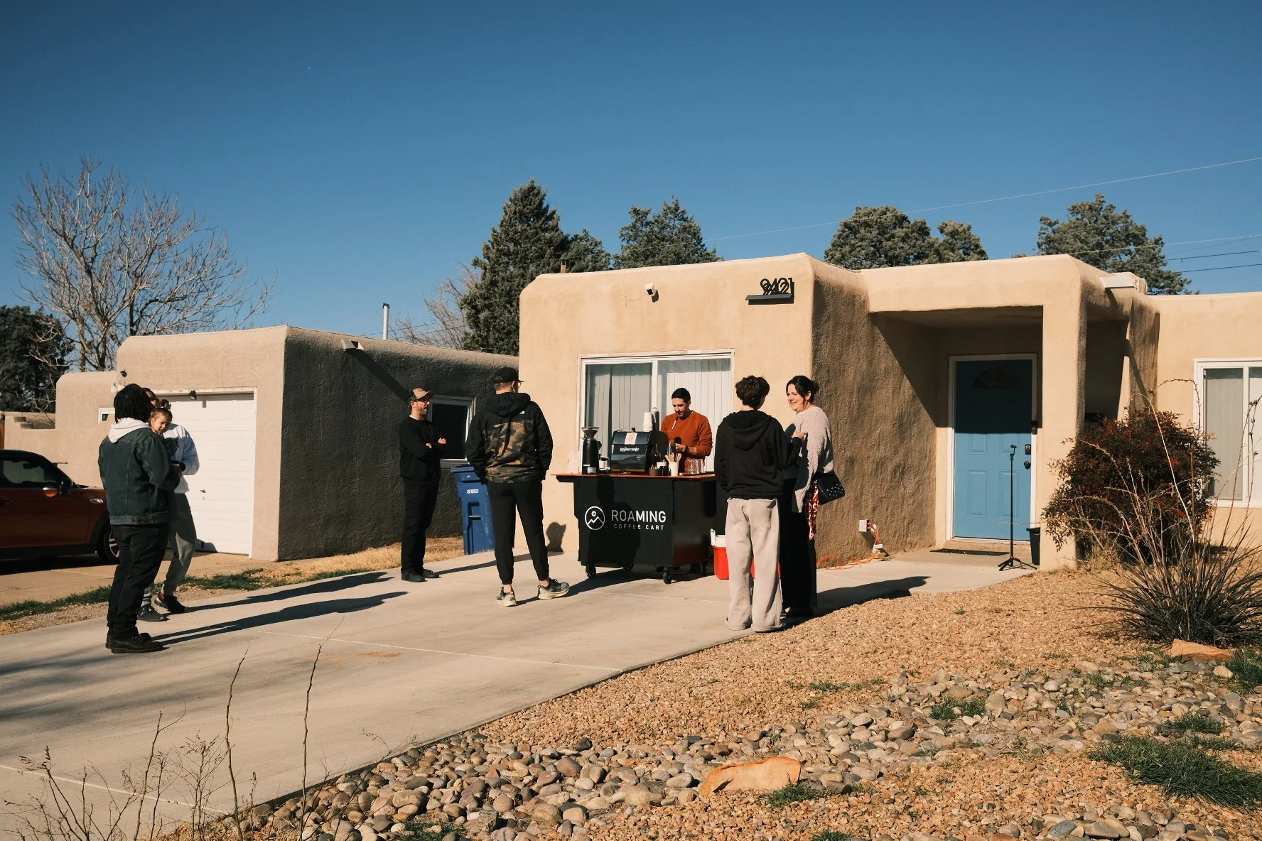 Mobile Coffee Cart serving the neighborhood