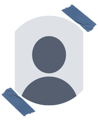 Silhouette of a person within an email attachment icon, taped with blue tape.