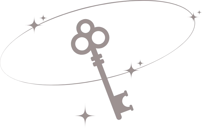 Ein von Sternen umkreister Schlüssel