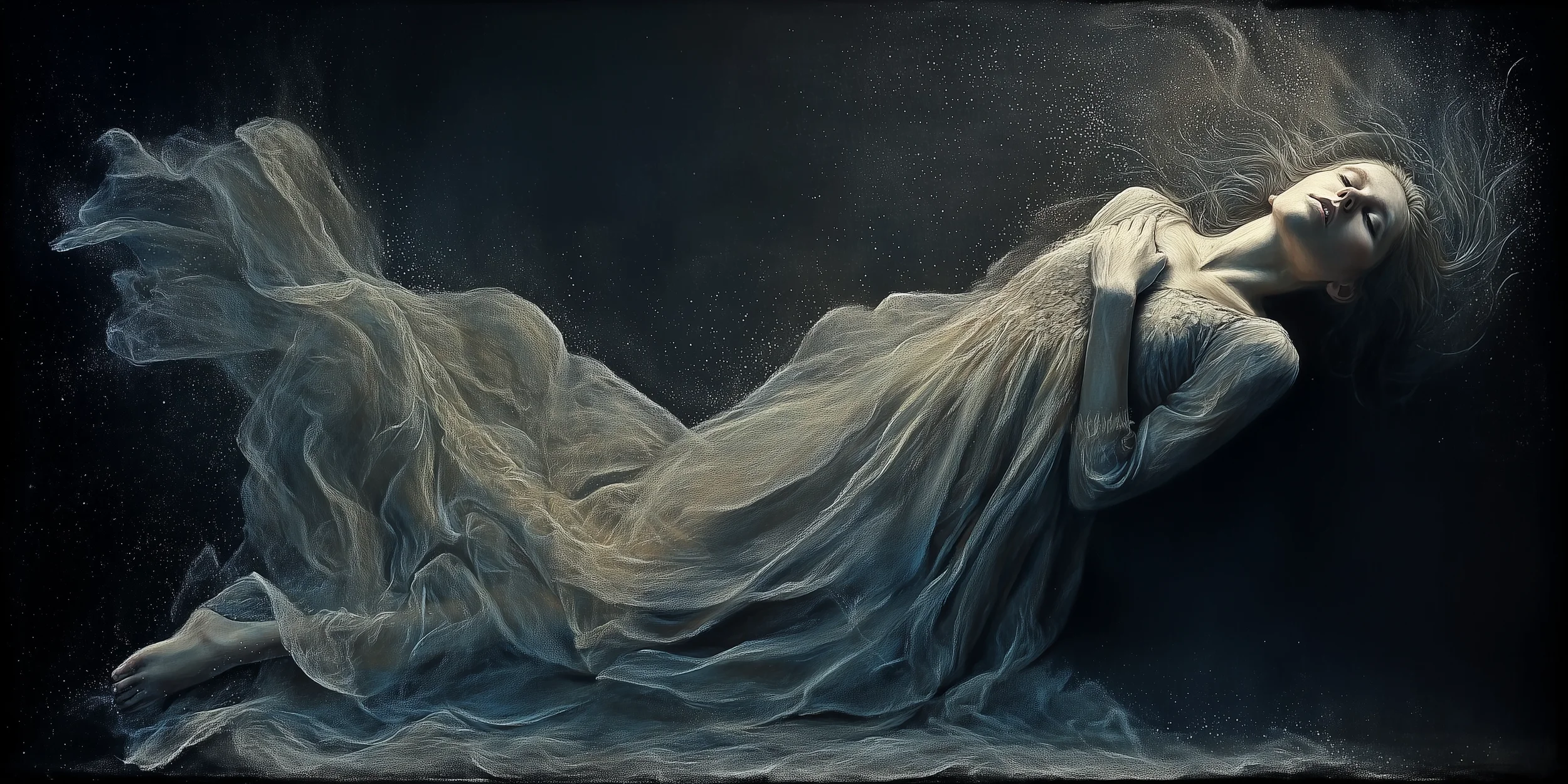 Seele einer Frau beginnt eine Astralreise