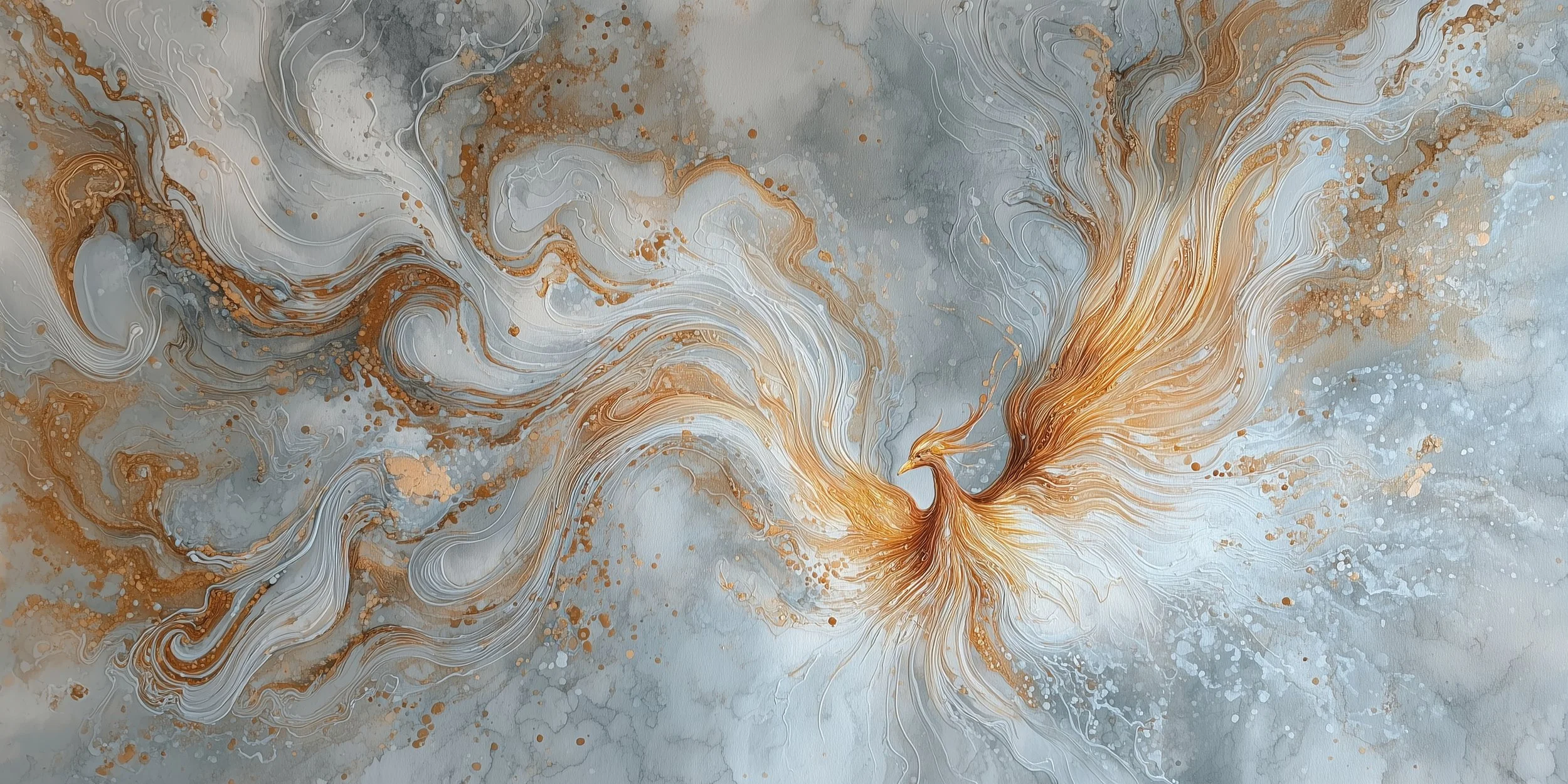 stilisierter Phönix, leicht surrealistisch