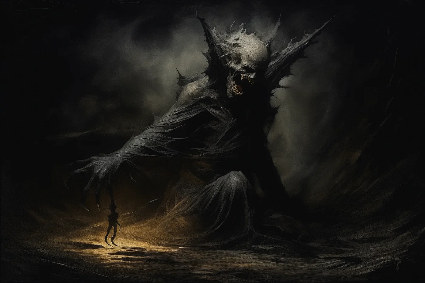 Sagengestalt Alp als Monster