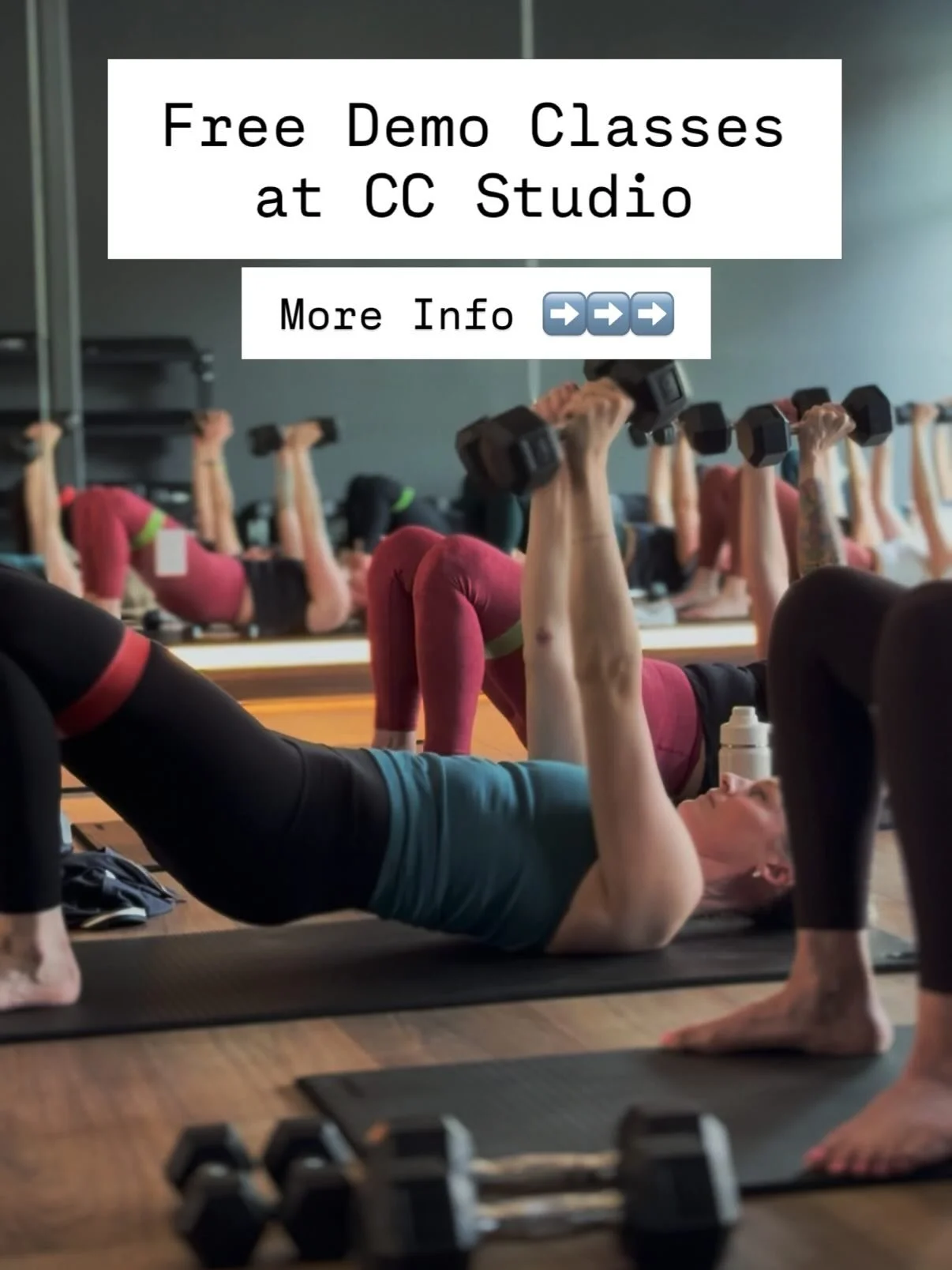 More Free Classes at @the.cc.studio 

Sign up in the CC Studio app - no cost and a great way to see the new Studio and Weight Room.

Candace Matthews teaches a challenging Power Fusion class, and expert instructor @meredithleback will lead us through