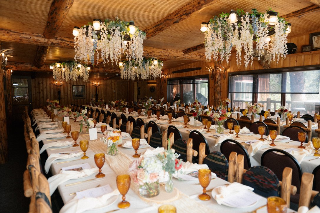 Wisteria chandelier installation at Deer Valley Ranch. 