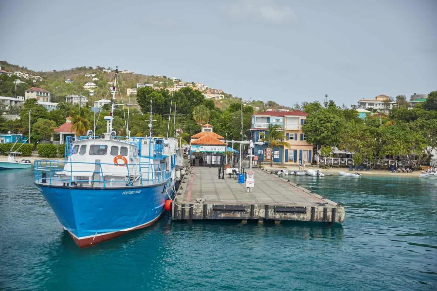 Ferry boat docked at Cruz Bay, St. John, USVI
