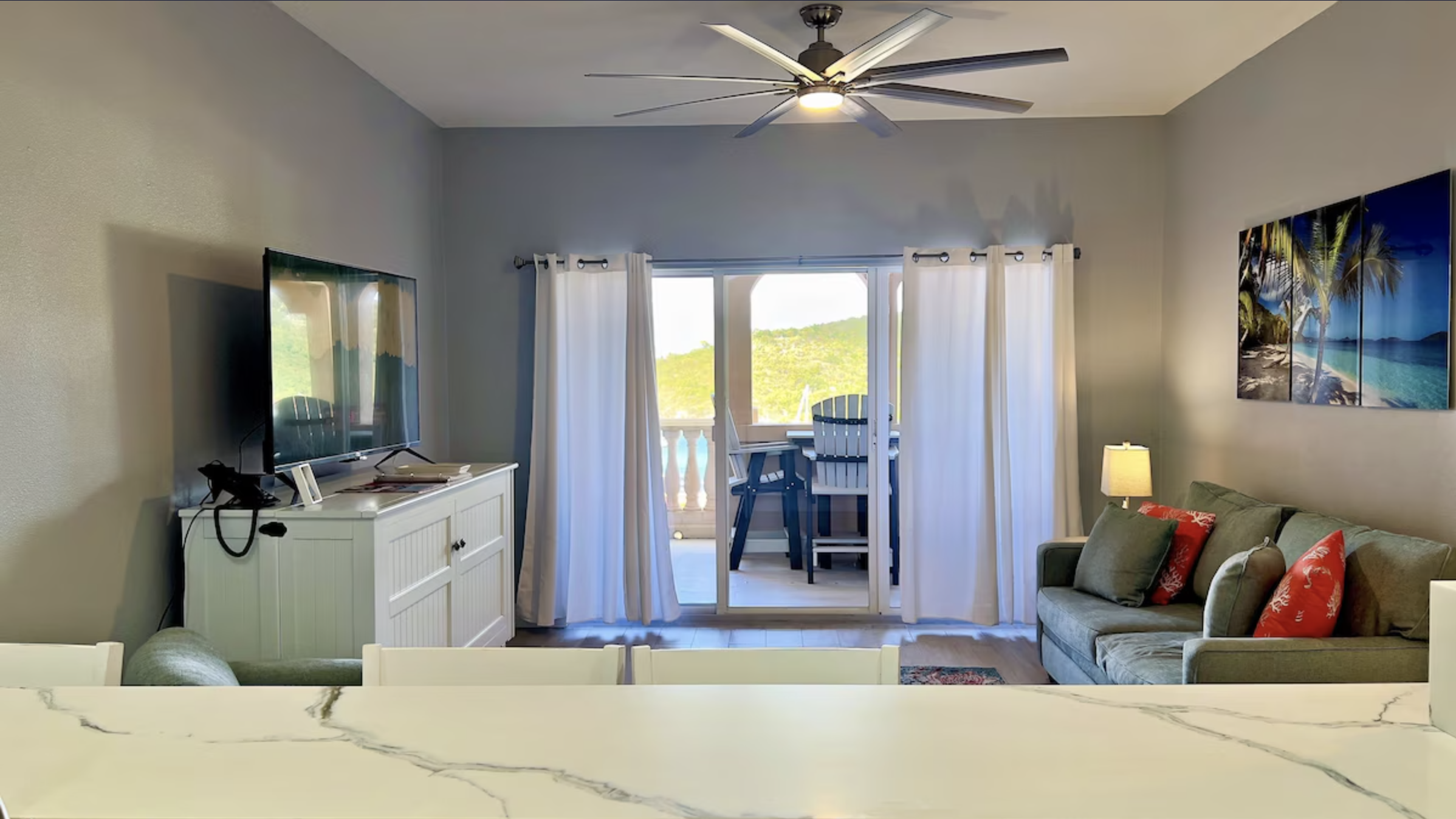 living area view from kitchen