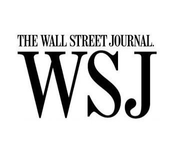 Logo of The Wall Street Journal with the letters WSJ in bold.