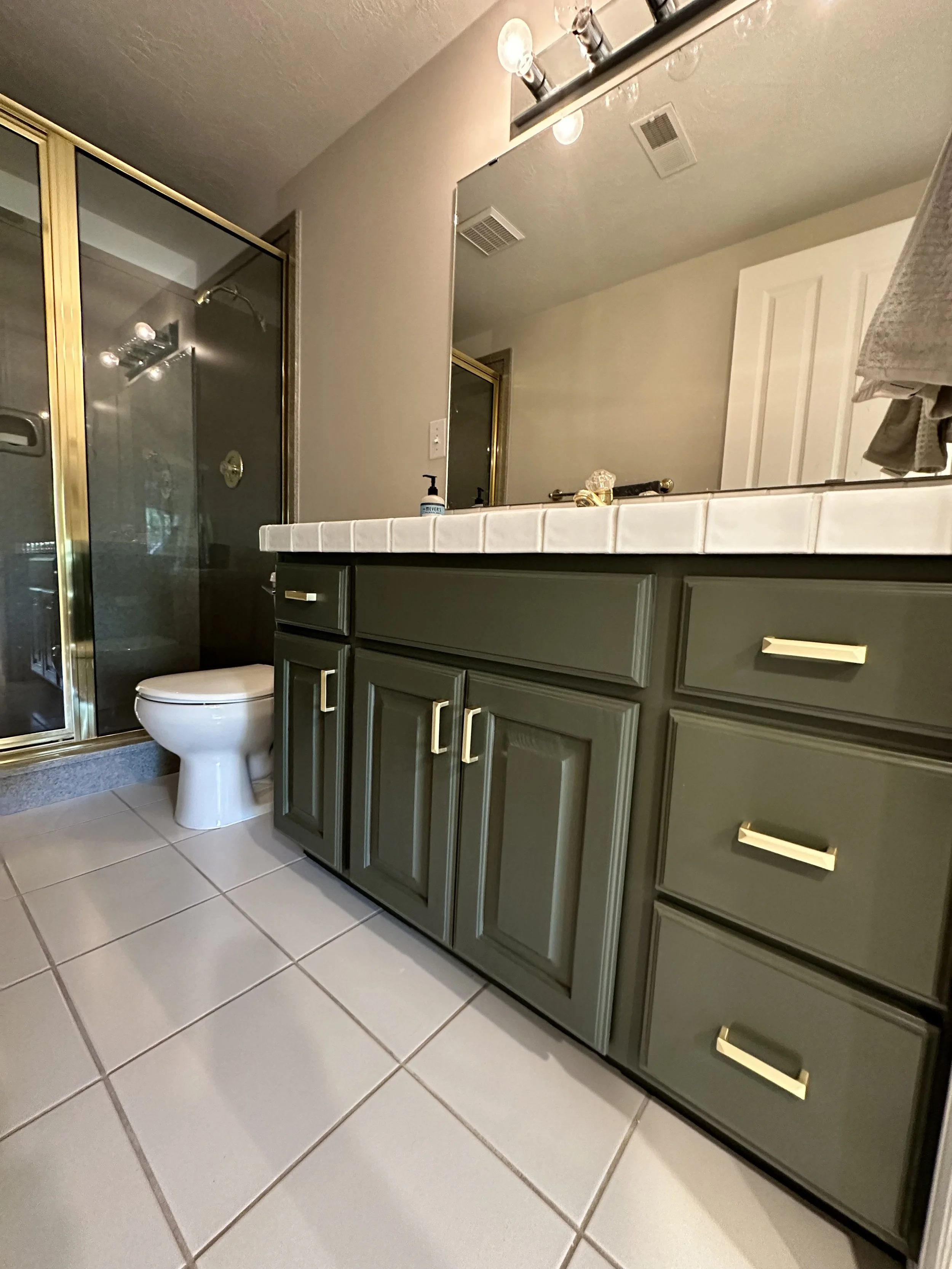 basement washroom, tiles, plumbing and paiting