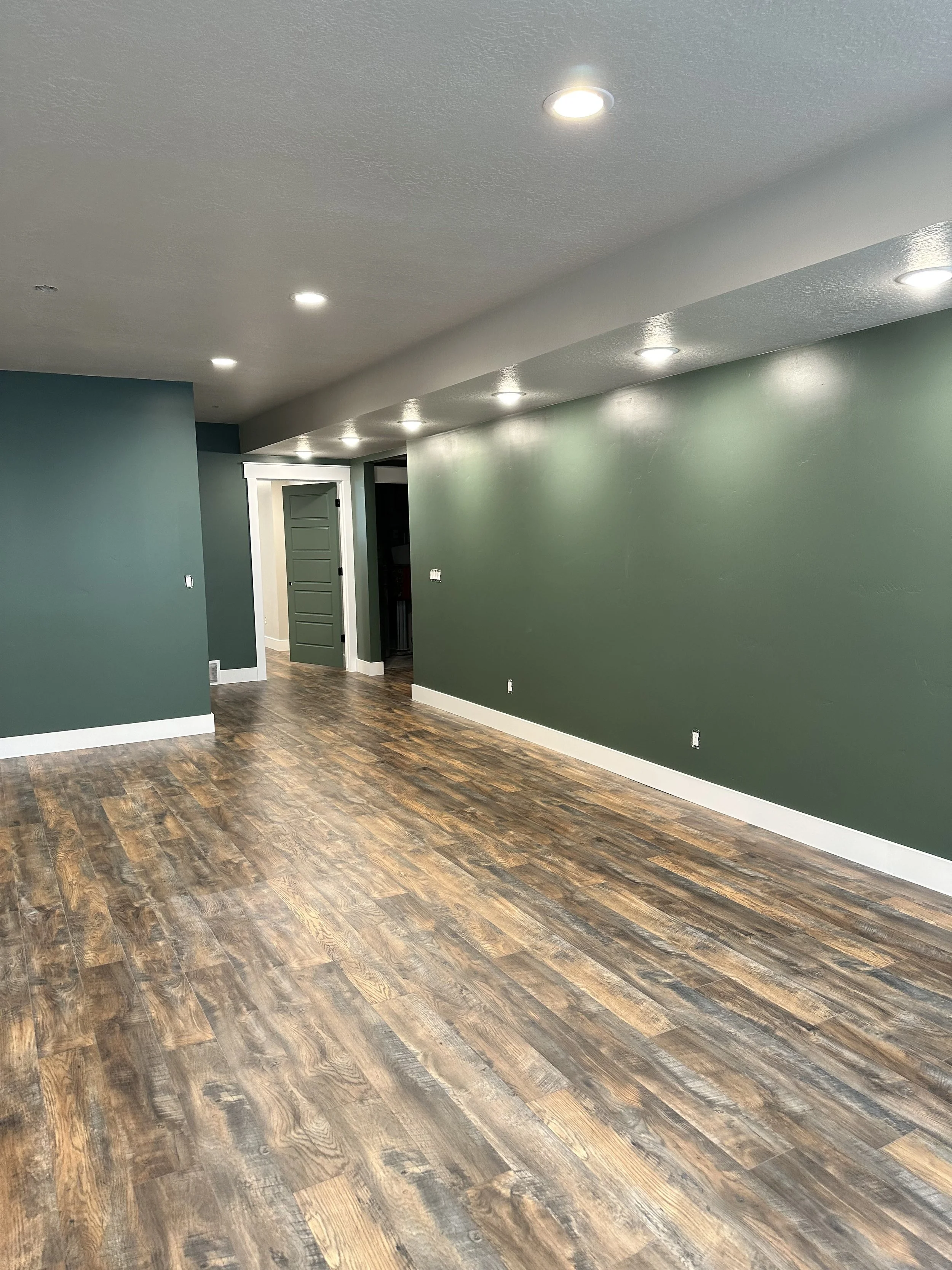 Painting, flooring and lighting