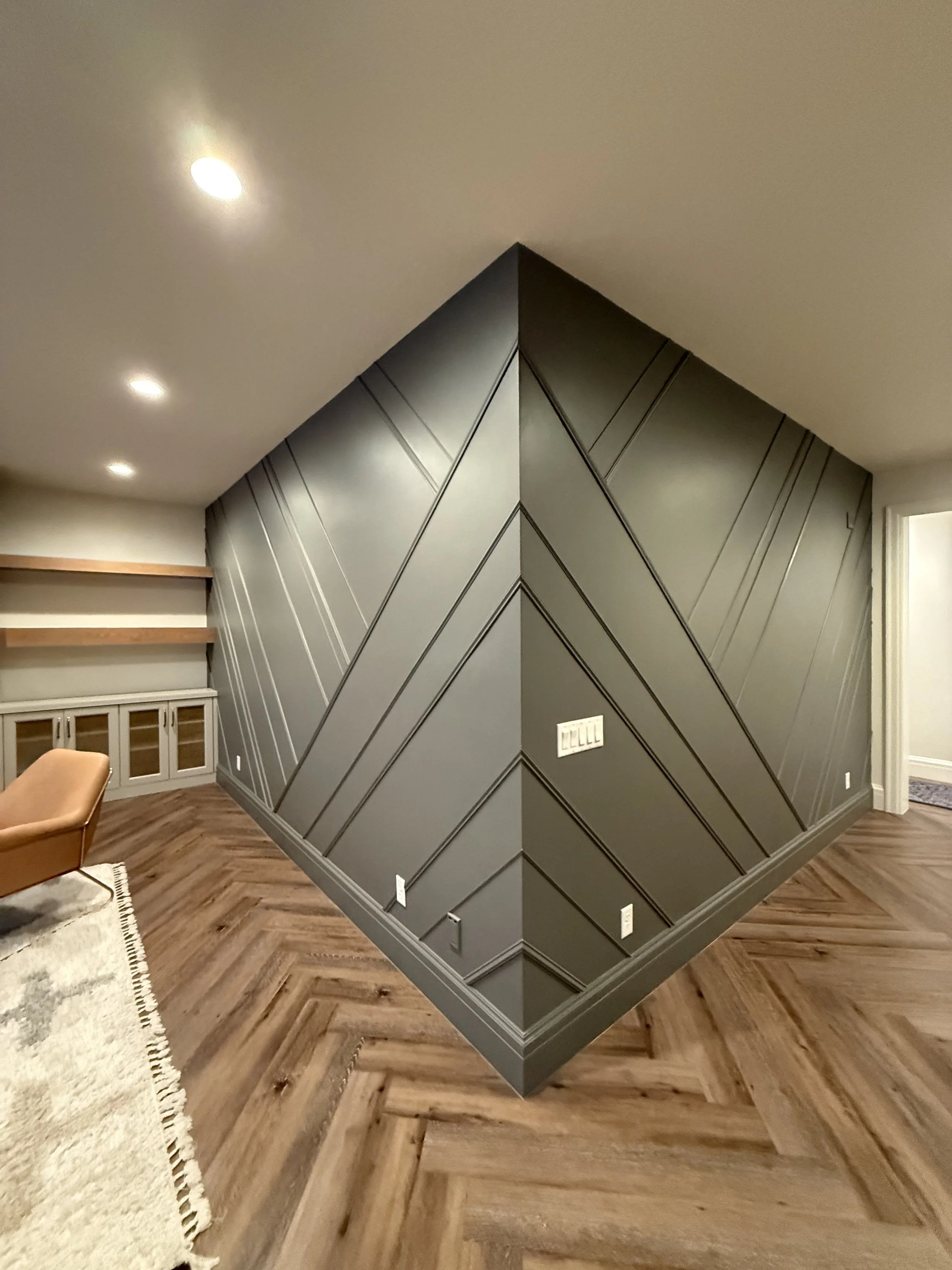 Painting, staining, flooring and lighting