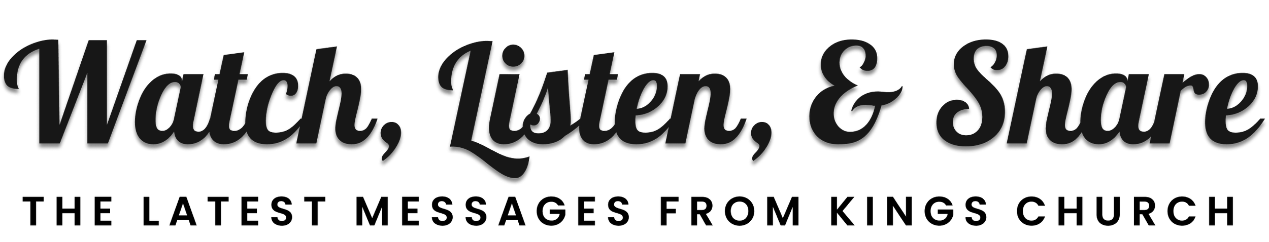 Watch, Listen, & Share the latest messages from Kings Church