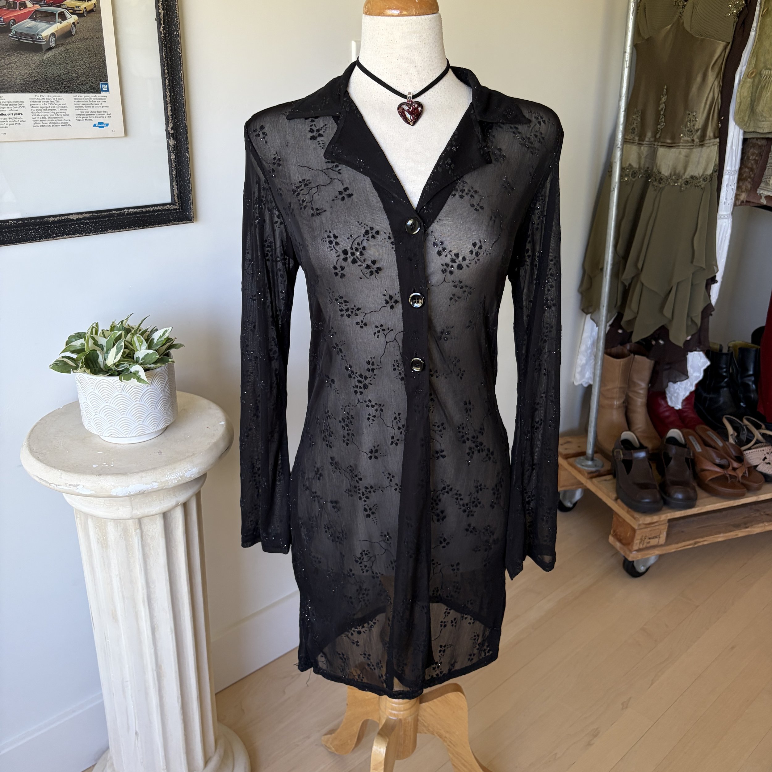 Mesh Long Sleeve Cardigan 