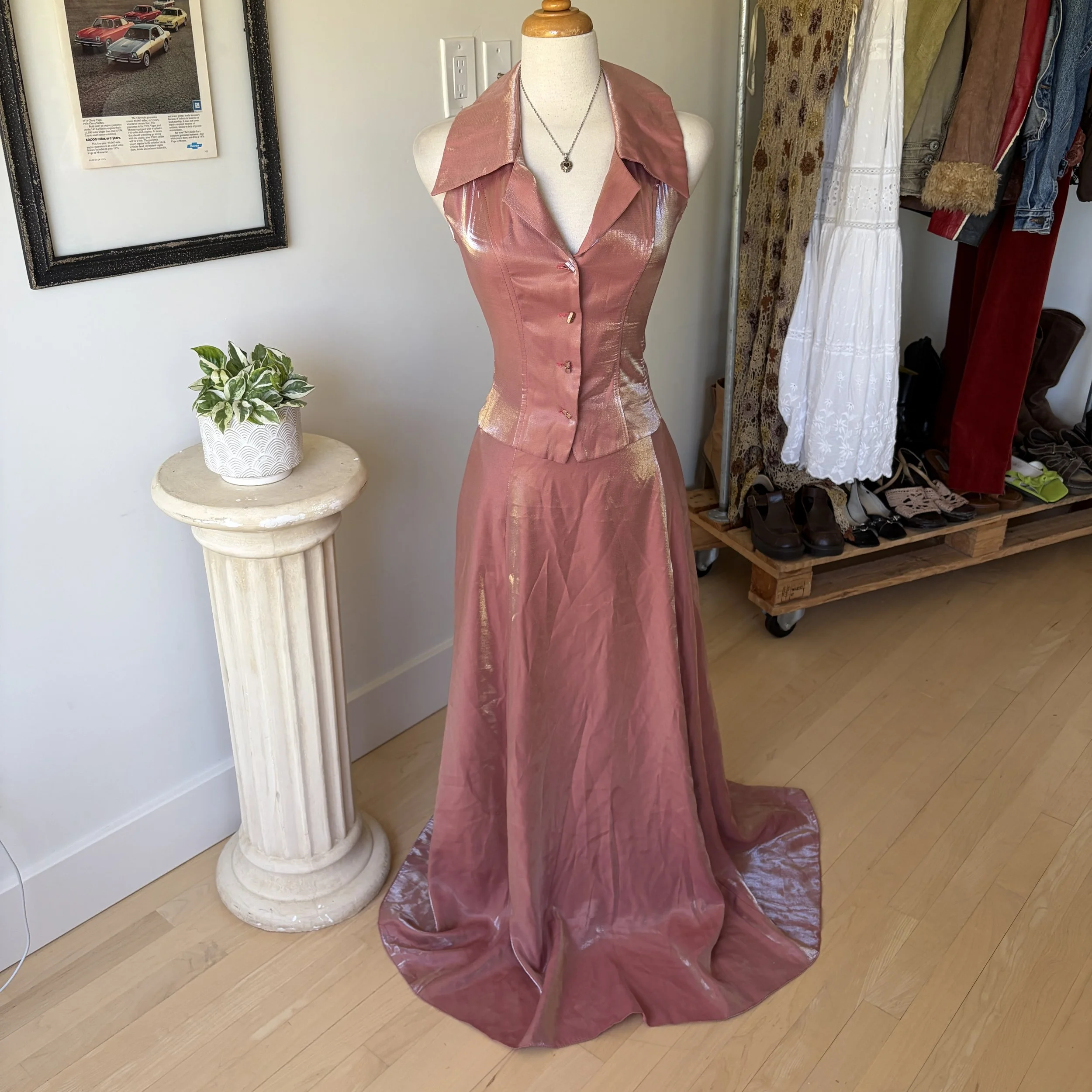 Vintage Iridescent Two Piece