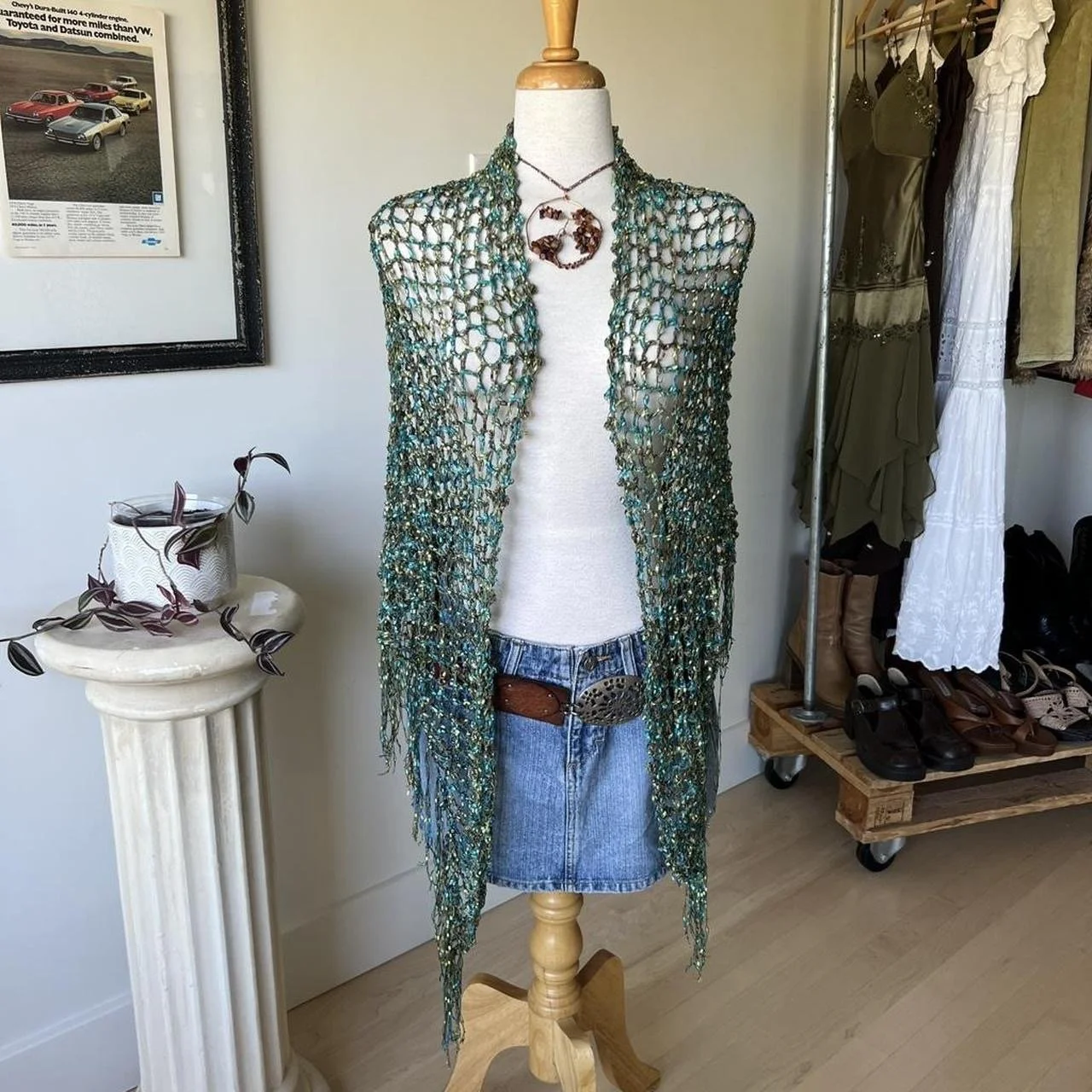 Fairycore Crochet Shawl Top