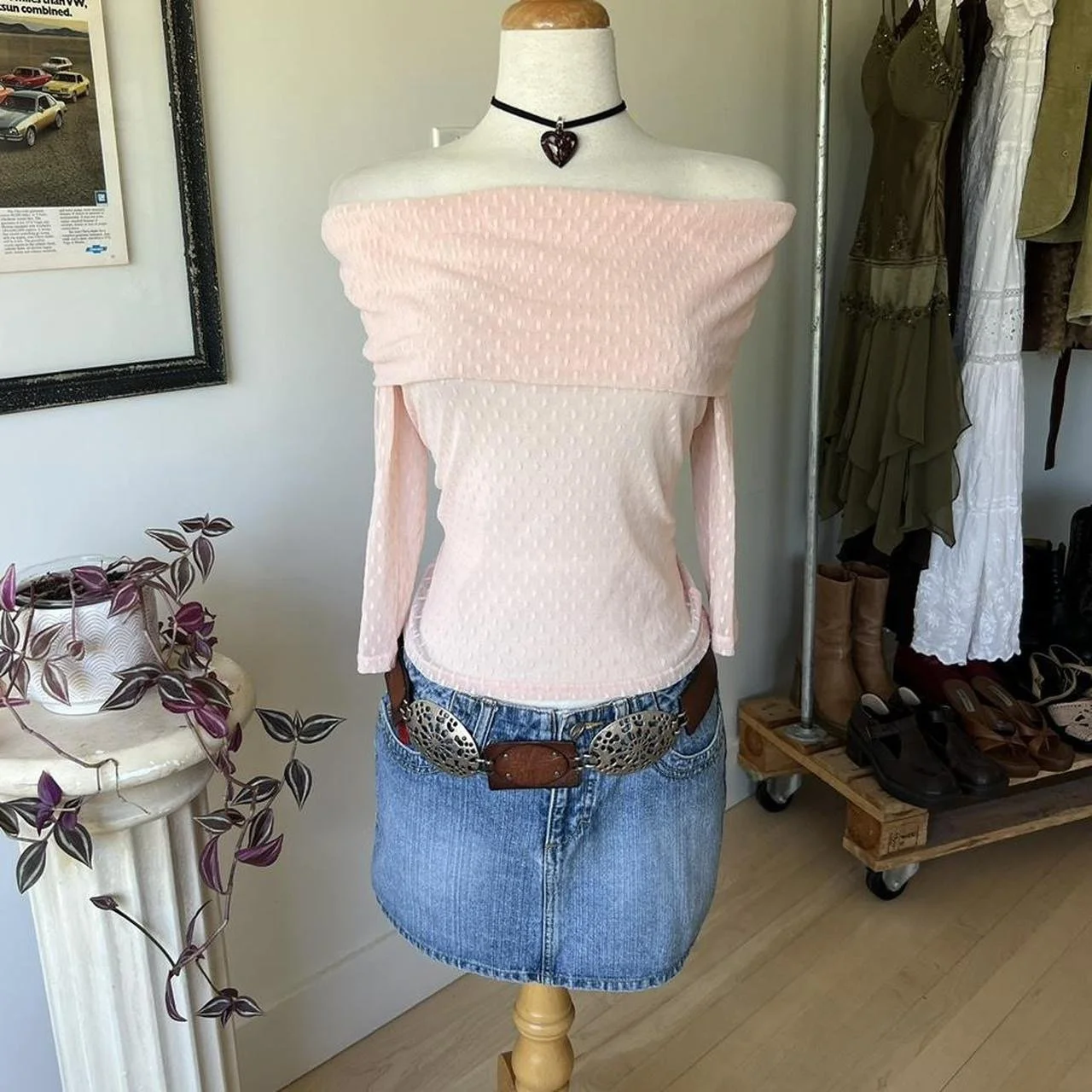 Off The Shoulder Mesh Top