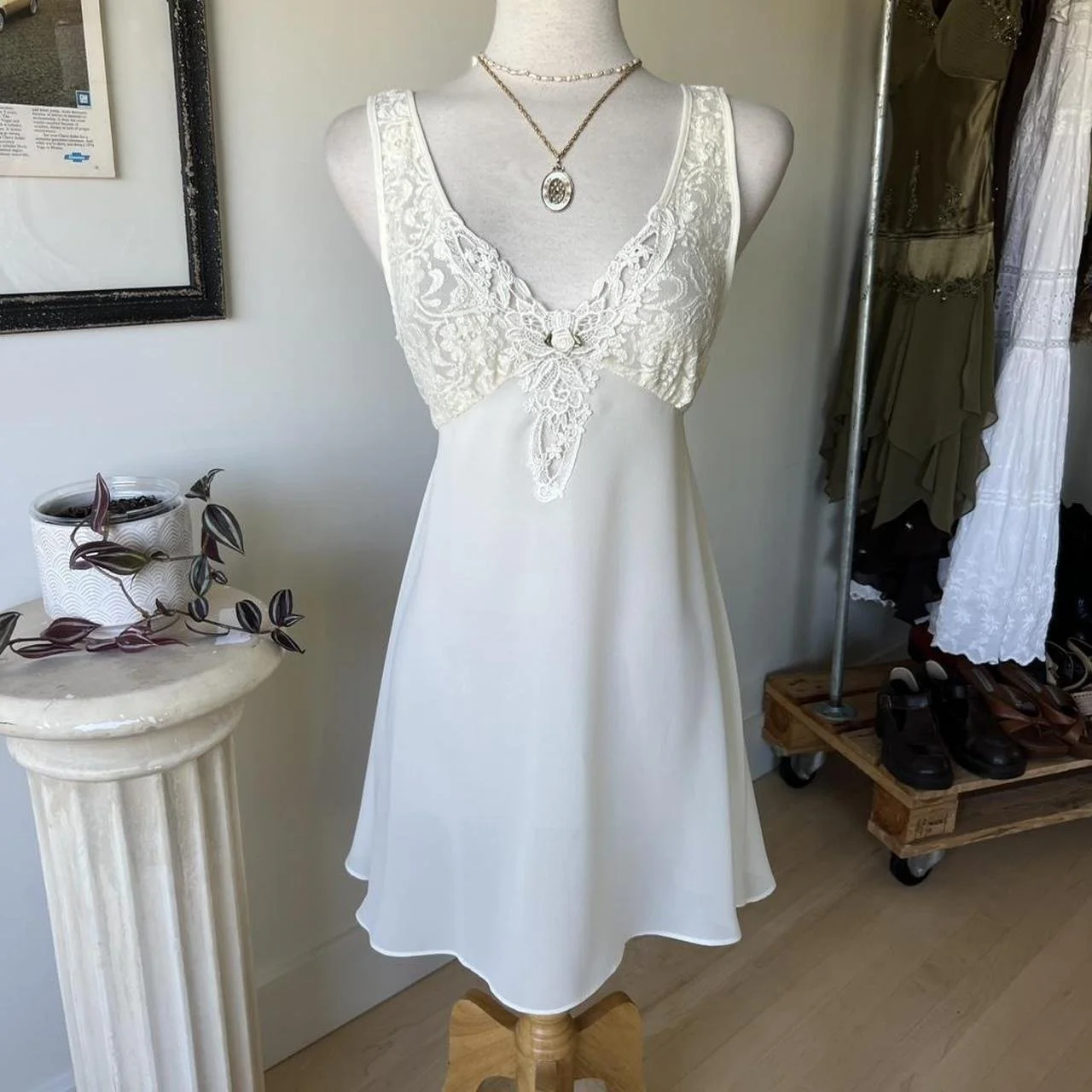 Floral Bridal Slip Dress